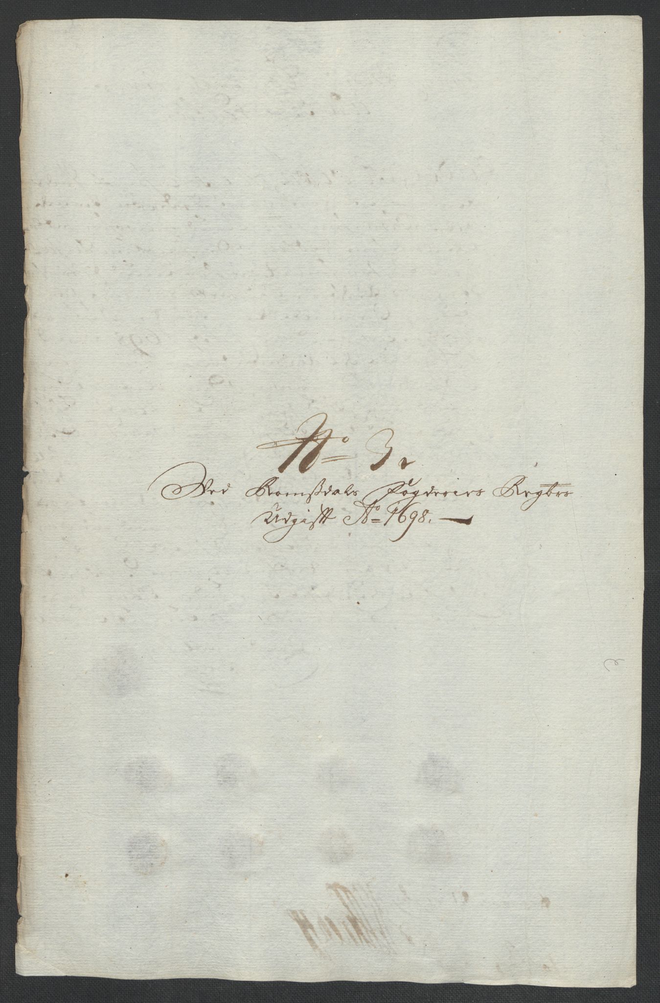 Rentekammeret inntil 1814, Reviderte regnskaper, Fogderegnskap, RA/EA-4092/R55/L3653: Fogderegnskap Romsdal, 1697-1698, s. 362