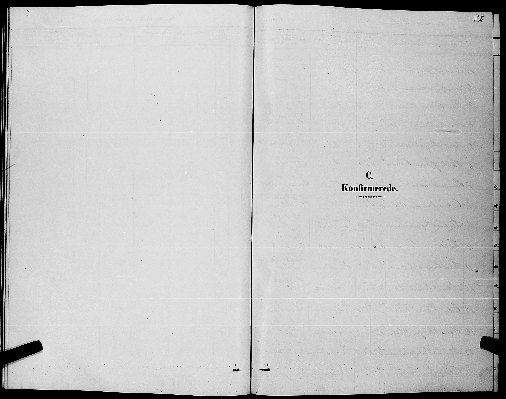 Strømm kirkebøker, AV/SAKO-A-322/G/Gb/L0001: Klokkerbok nr. II 1, 1889-1896, s. 72