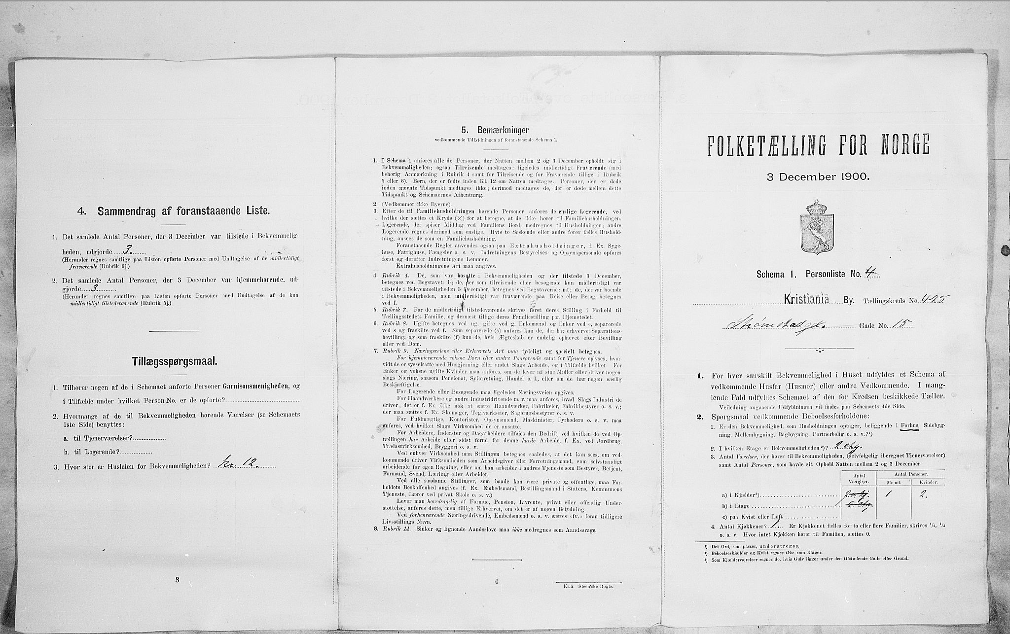 SAO, Folketelling 1900 for 0301 Kristiania kjøpstad, 1900, s. 93504