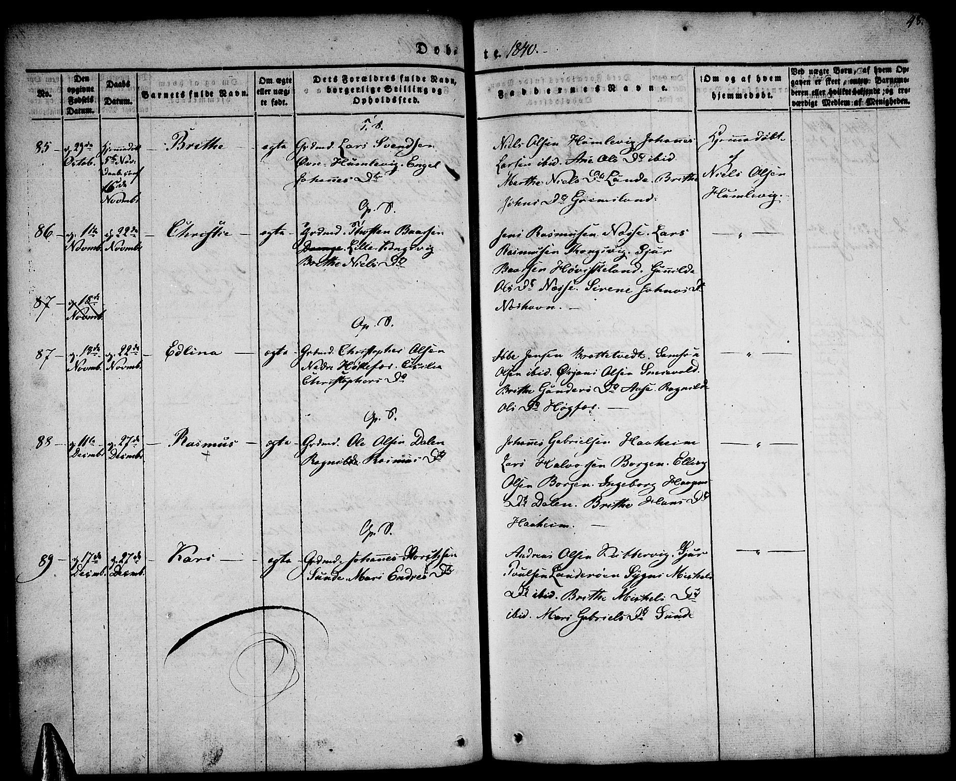 Tysnes sokneprestembete, AV/SAB-A-78601/H/Haa: Ministerialbok nr. A 9, 1837-1848, s. 48