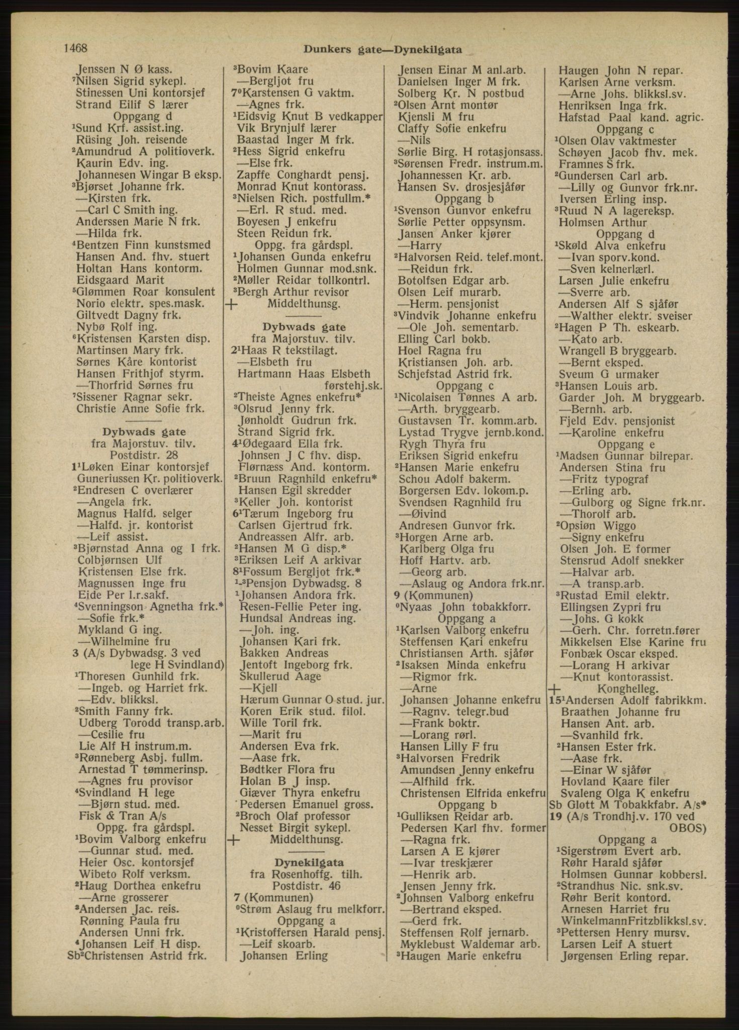 Kristiania/Oslo adressebok, PUBL/-, 1946, s. 1468