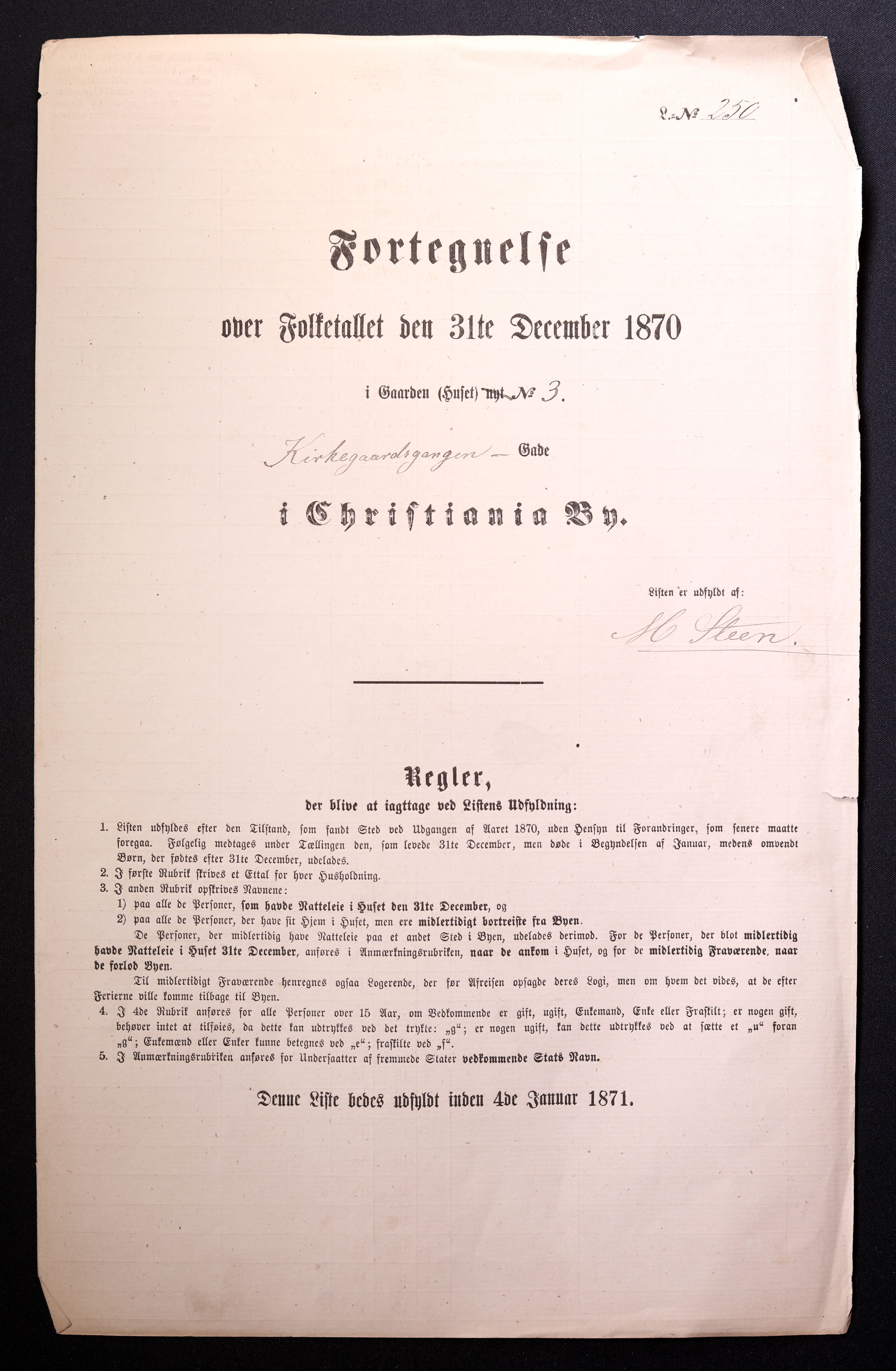 RA, Folketelling 1870 for 0301 Kristiania kjøpstad, 1870, s. 1519