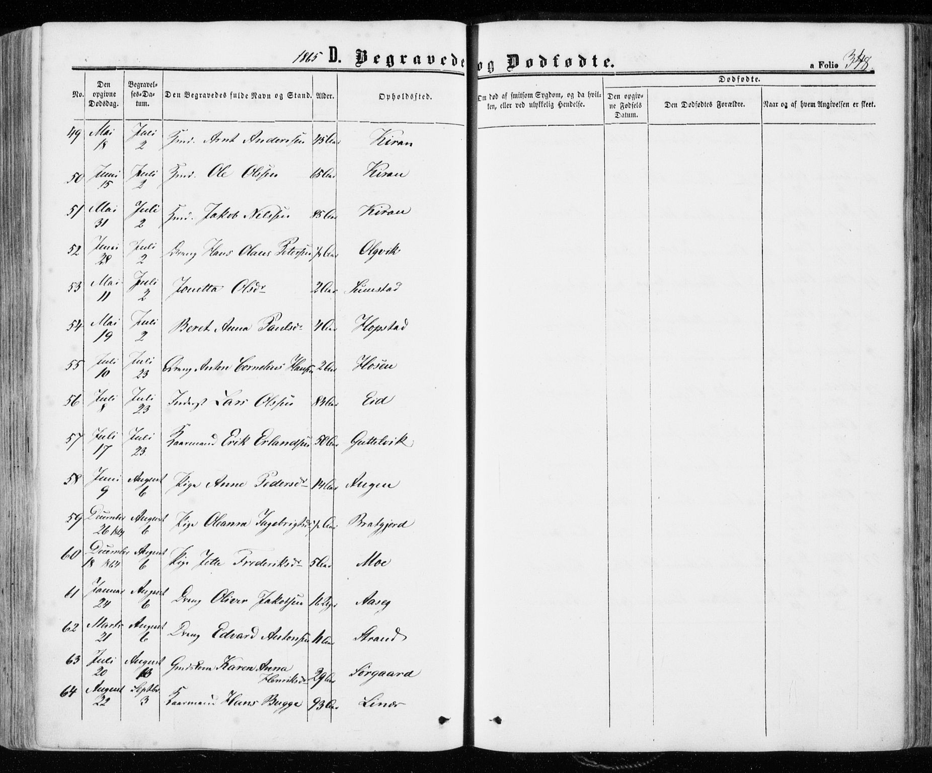 Ministerialprotokoller, klokkerbøker og fødselsregistre - Sør-Trøndelag, AV/SAT-A-1456/657/L0705: Ministerialbok nr. 657A06, 1858-1867, s. 348