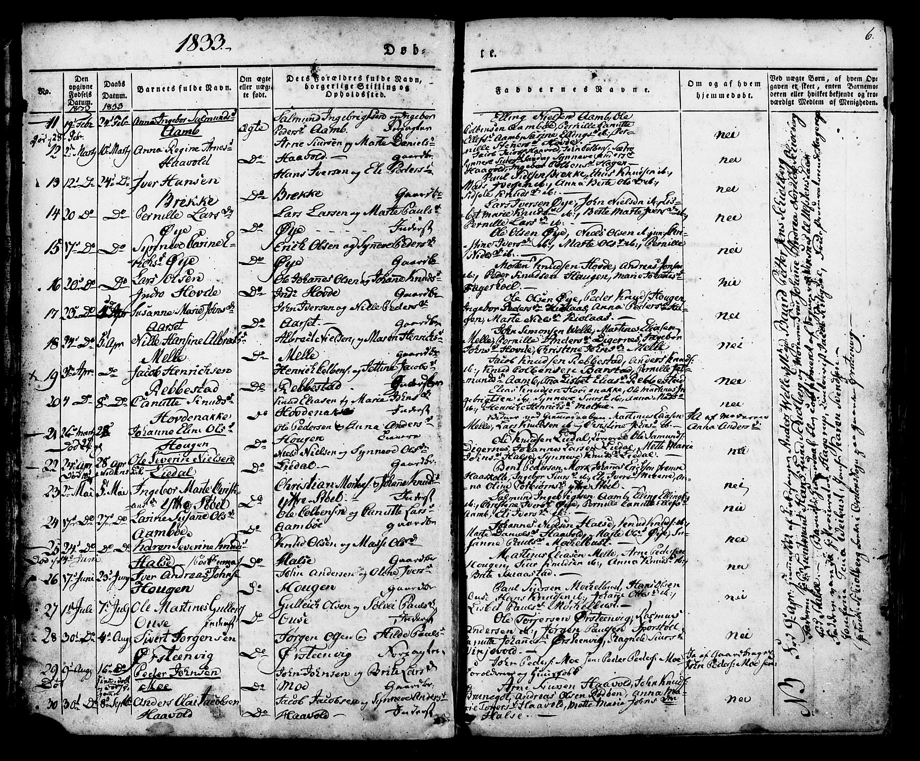 Ministerialprotokoller, klokkerbøker og fødselsregistre - Møre og Romsdal, AV/SAT-A-1454/513/L0174: Ministerialbok nr. 513A01, 1831-1855, s. 6