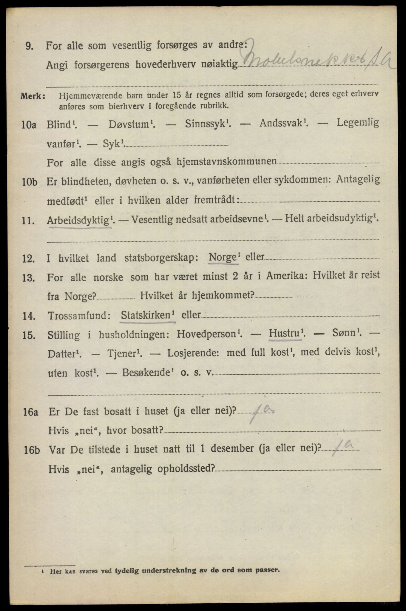 SAO, Folketelling 1920 for 0220 Asker herred, 1920, s. 4985