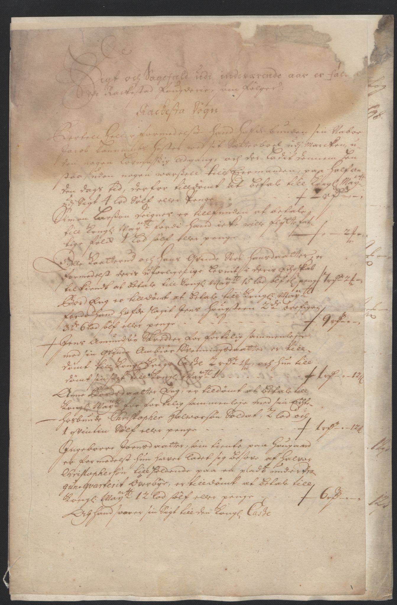 Rentekammeret inntil 1814, Reviderte regnskaper, Fogderegnskap, RA/EA-4092/R07/L0288: Fogderegnskap Rakkestad, Heggen og Frøland, 1698, s. 21