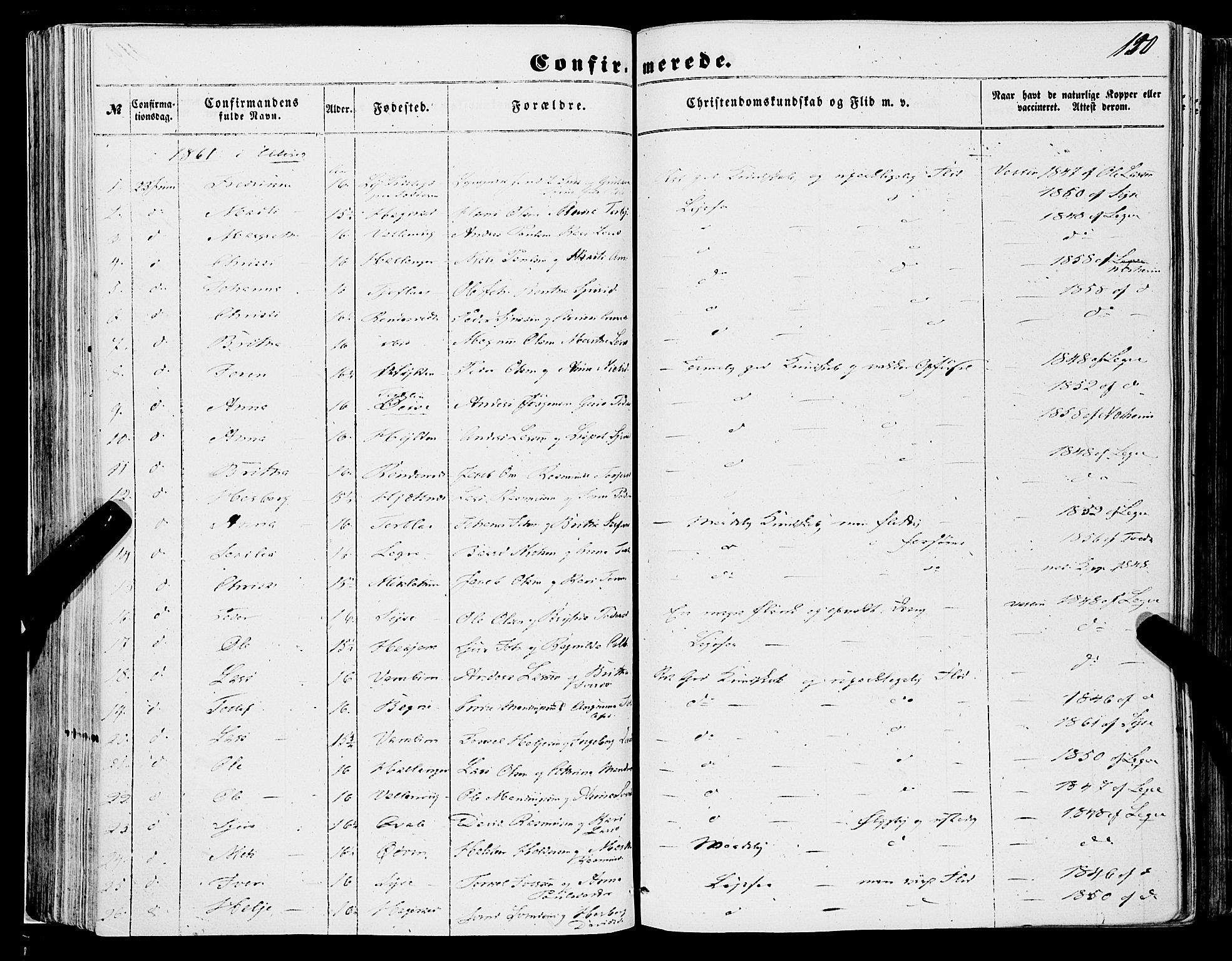 Ulvik sokneprestembete, SAB/A-78801/H/Haa: Ministerialbok nr. A 13, 1853-1863, s. 120