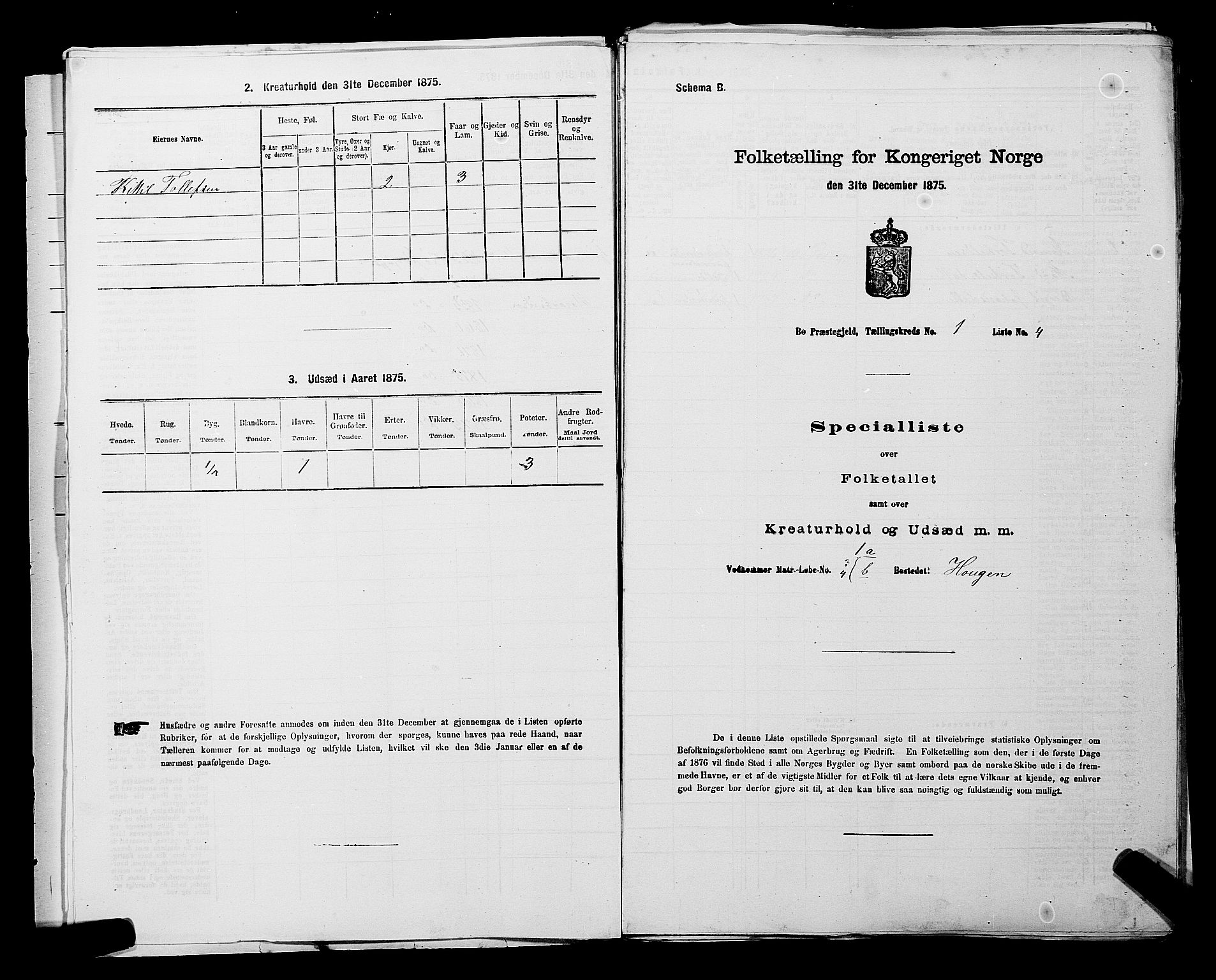 SAKO, Folketelling 1875 for 0821P Bø prestegjeld, 1875, s. 45