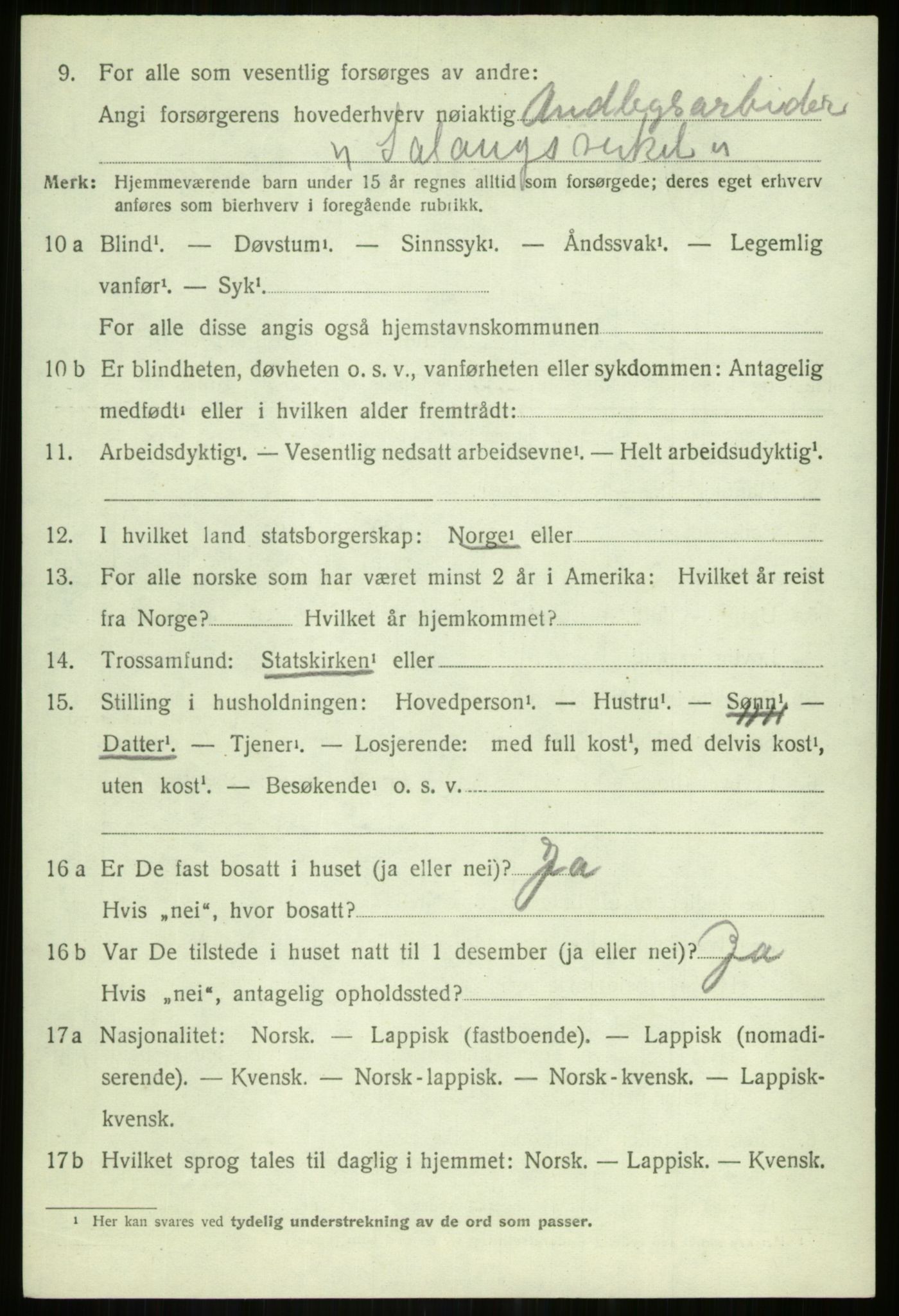 SATØ, Folketelling 1920 for 1921 Salangen herred, 1920, s. 6533