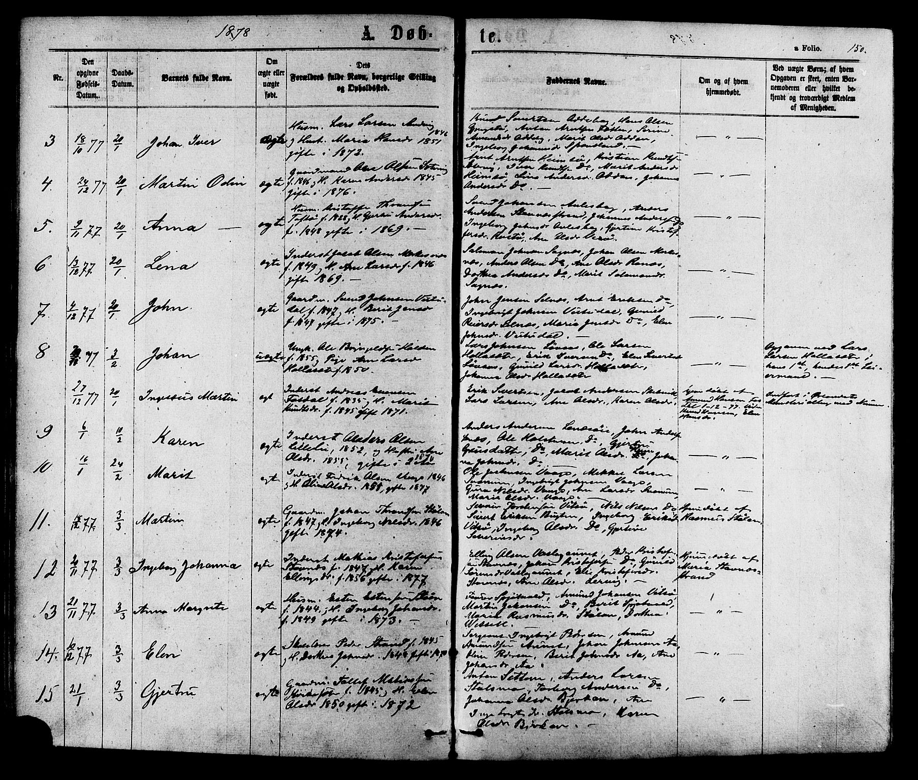 Ministerialprotokoller, klokkerbøker og fødselsregistre - Sør-Trøndelag, AV/SAT-A-1456/630/L0495: Ministerialbok nr. 630A08, 1868-1878, s. 150