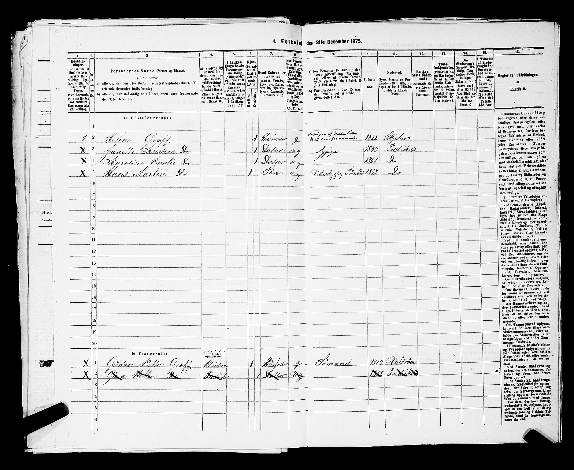 RA, Folketelling 1875 for 0103B Fredrikstad prestegjeld, Fredrikstad kjøpstad, 1875, s. 314