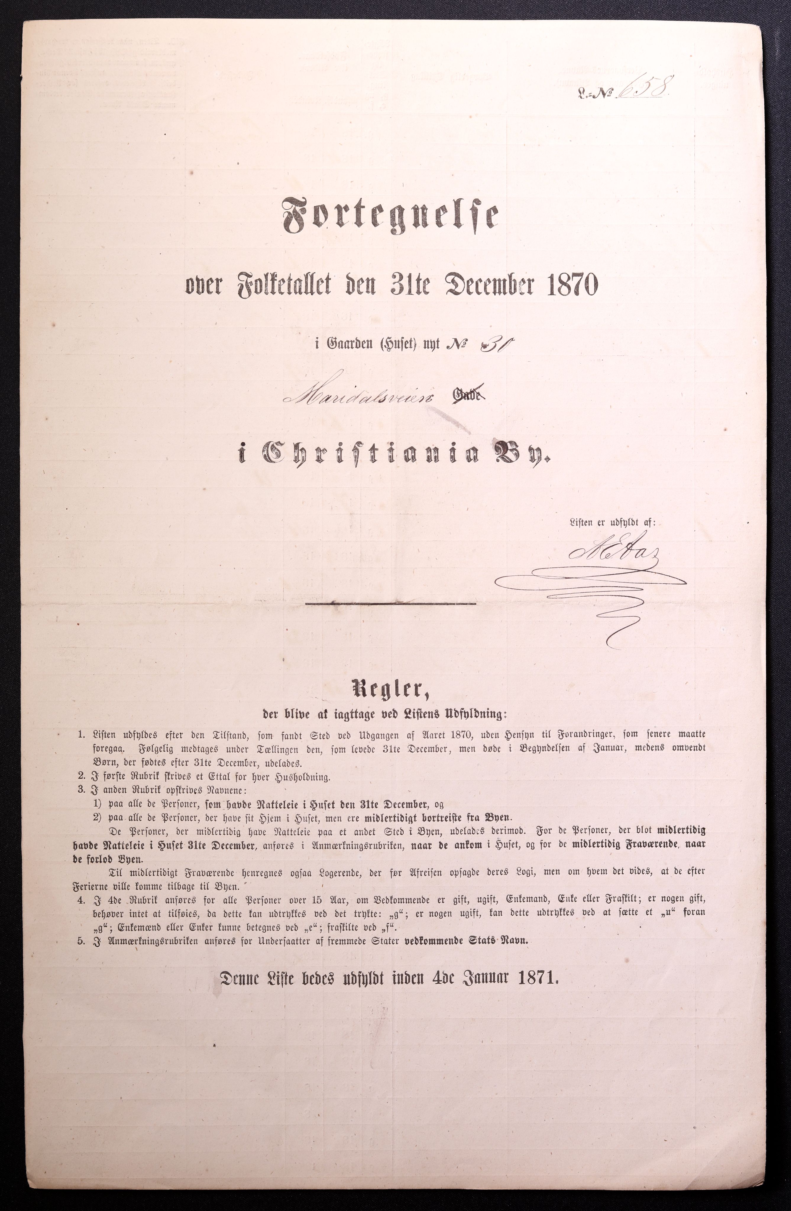RA, Folketelling 1870 for 0301 Kristiania kjøpstad, 1870, s. 2048