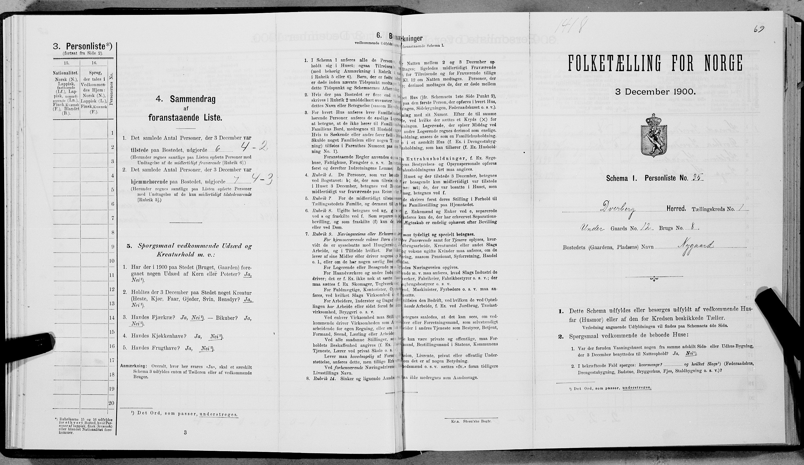 SAT, Folketelling 1900 for 1872 Dverberg herred, 1900, s. 100