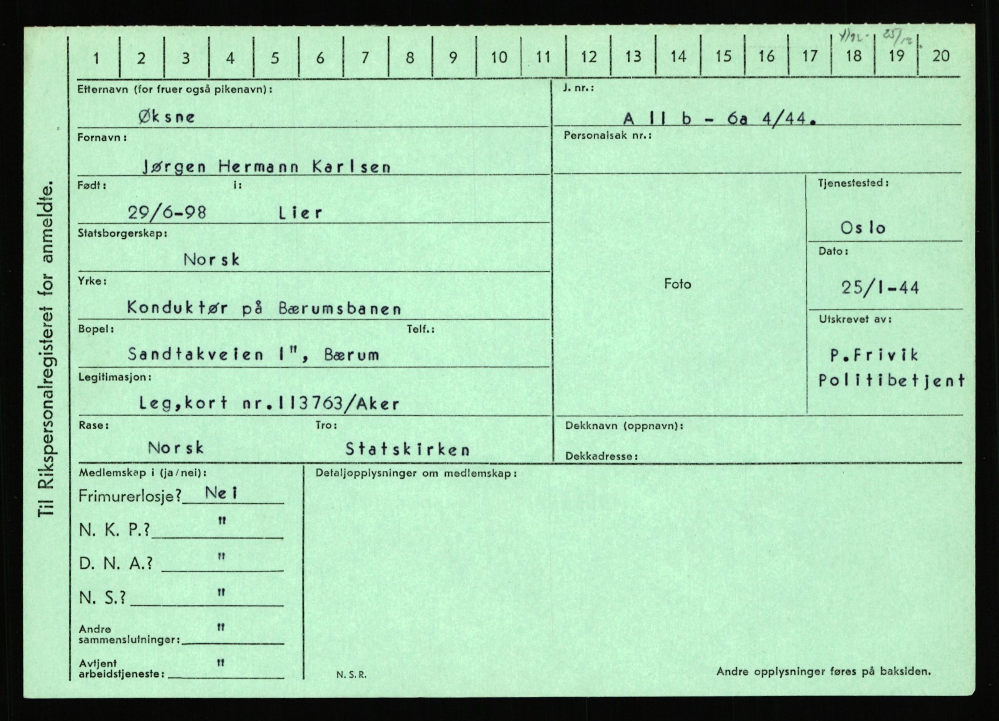 Statspolitiet - Hovedkontoret / Osloavdelingen, AV/RA-S-1329/C/Ca/L0016: Uberg - Øystese, 1943-1945, s. 3584