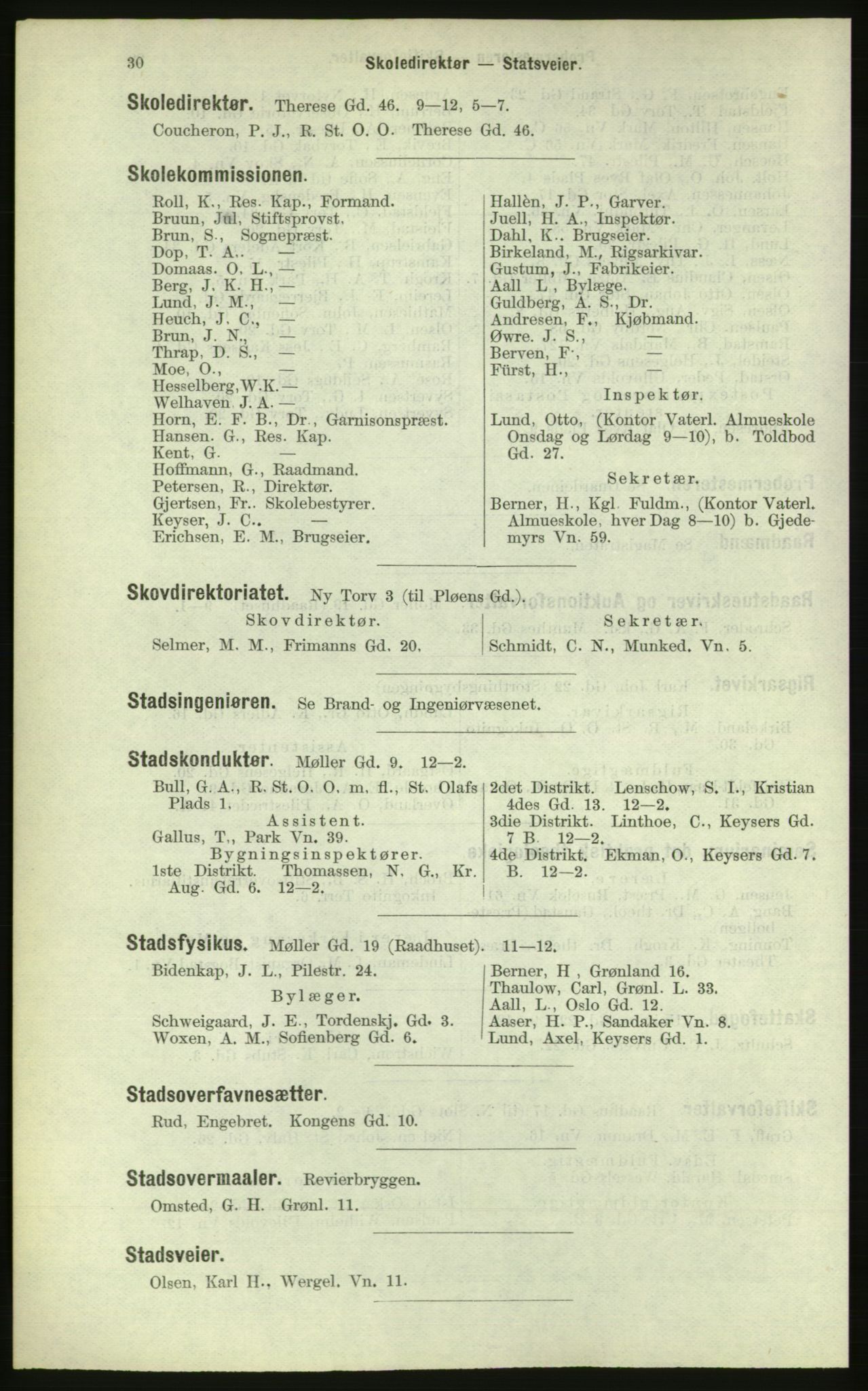 Kristiania/Oslo adressebok, PUBL/-, 1884, s. 30