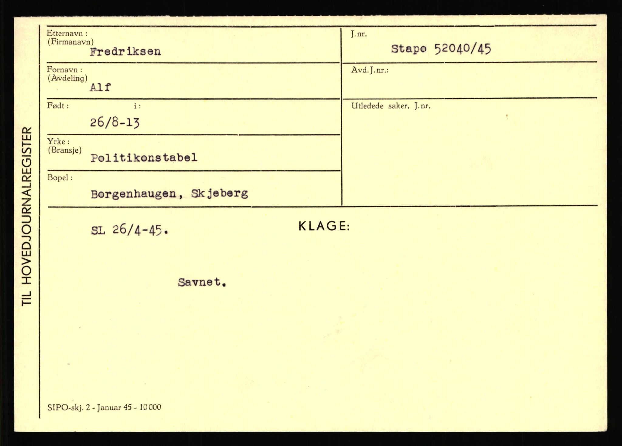 Statspolitiet - Hovedkontoret / Osloavdelingen, AV/RA-S-1329/C/Ca/L0004: Eid - funn av gjenstander	, 1943-1945, s. 4400