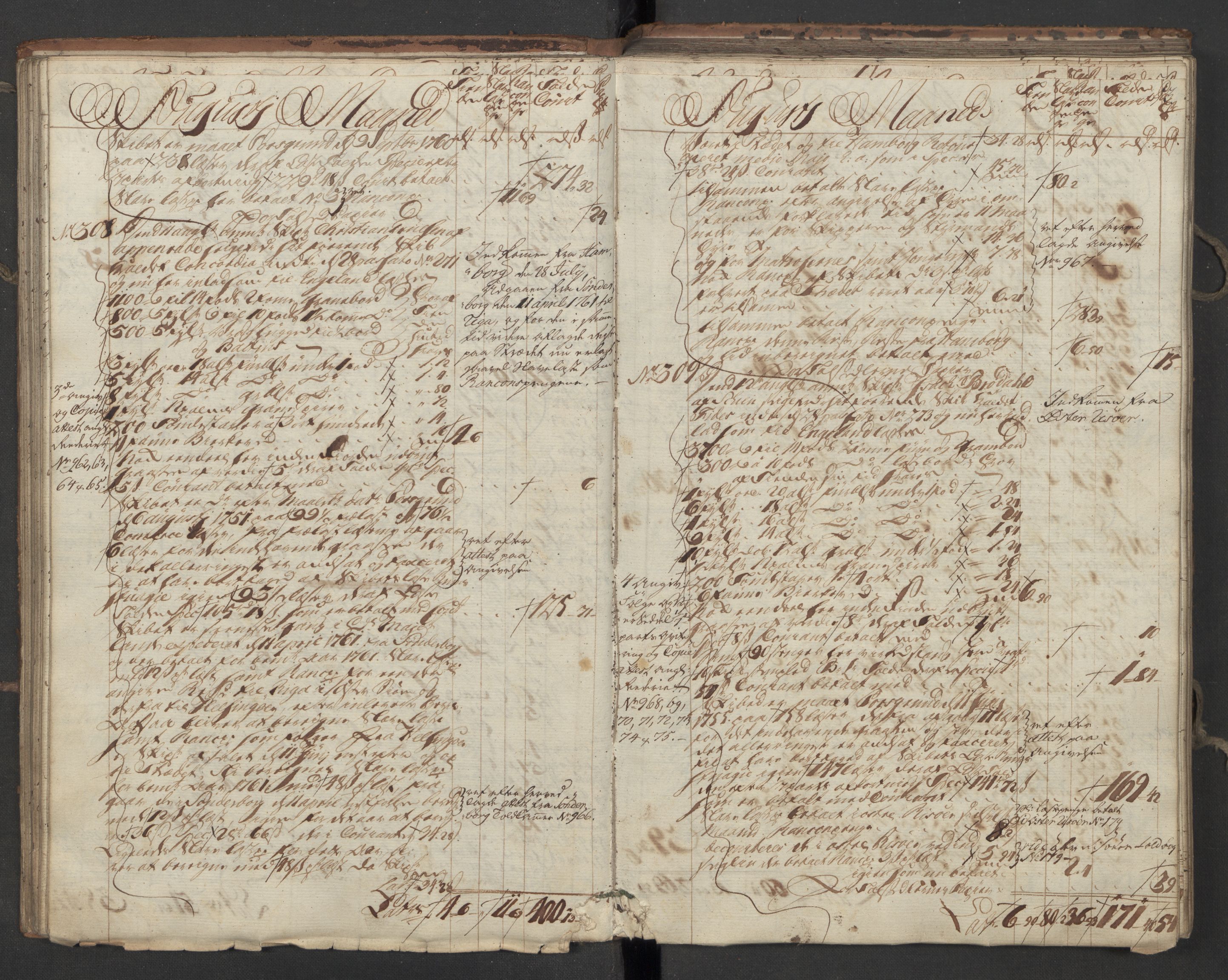 Generaltollkammeret, tollregnskaper, AV/RA-EA-5490/R12/L0047/0001: Tollregnskaper Langesund / Utgående hovedtollbok, 1762, s. 52b-53a