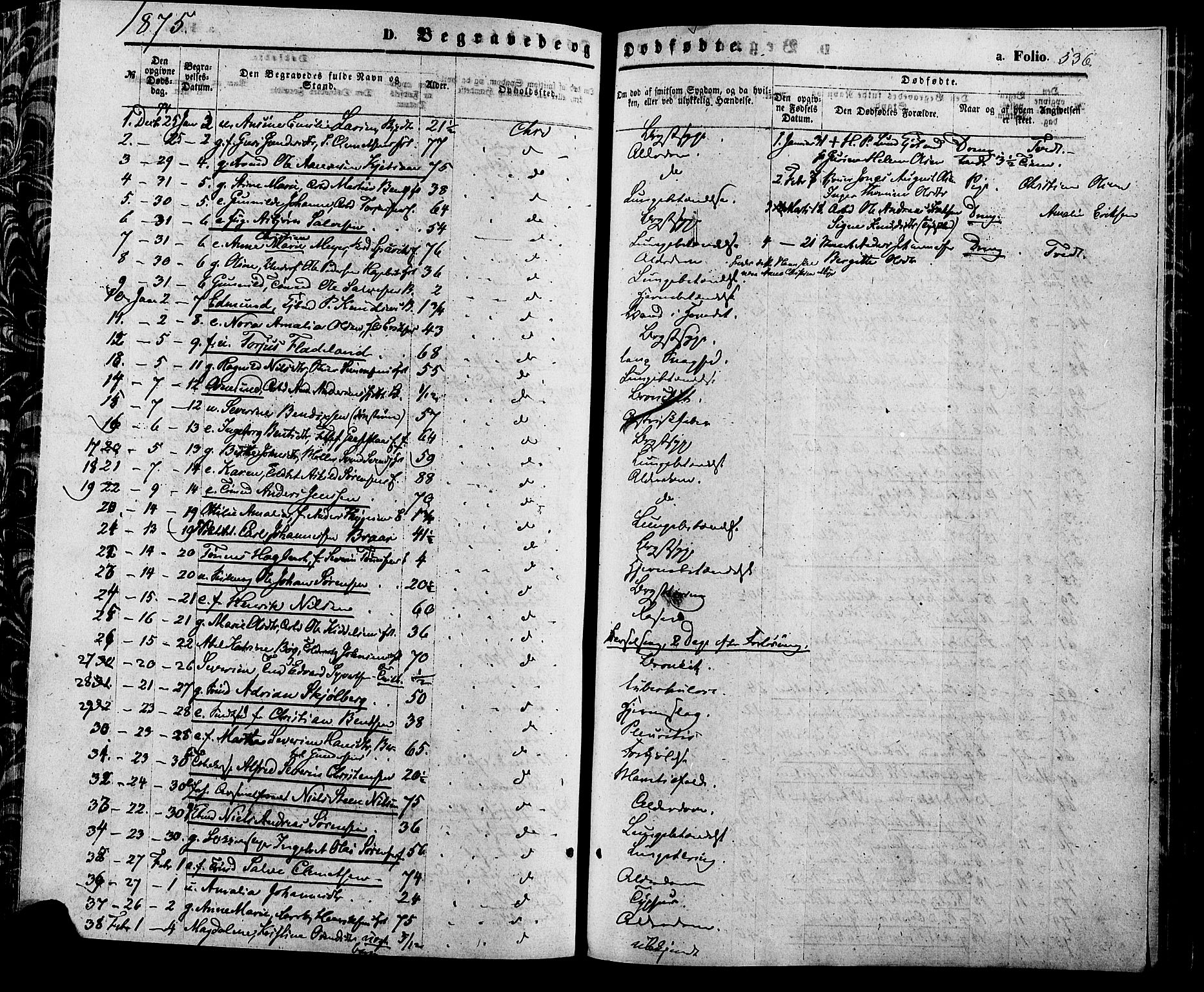 Kristiansand domprosti, AV/SAK-1112-0006/F/Fa/L0015: Ministerialbok nr. A 15, 1867-1880, s. 536