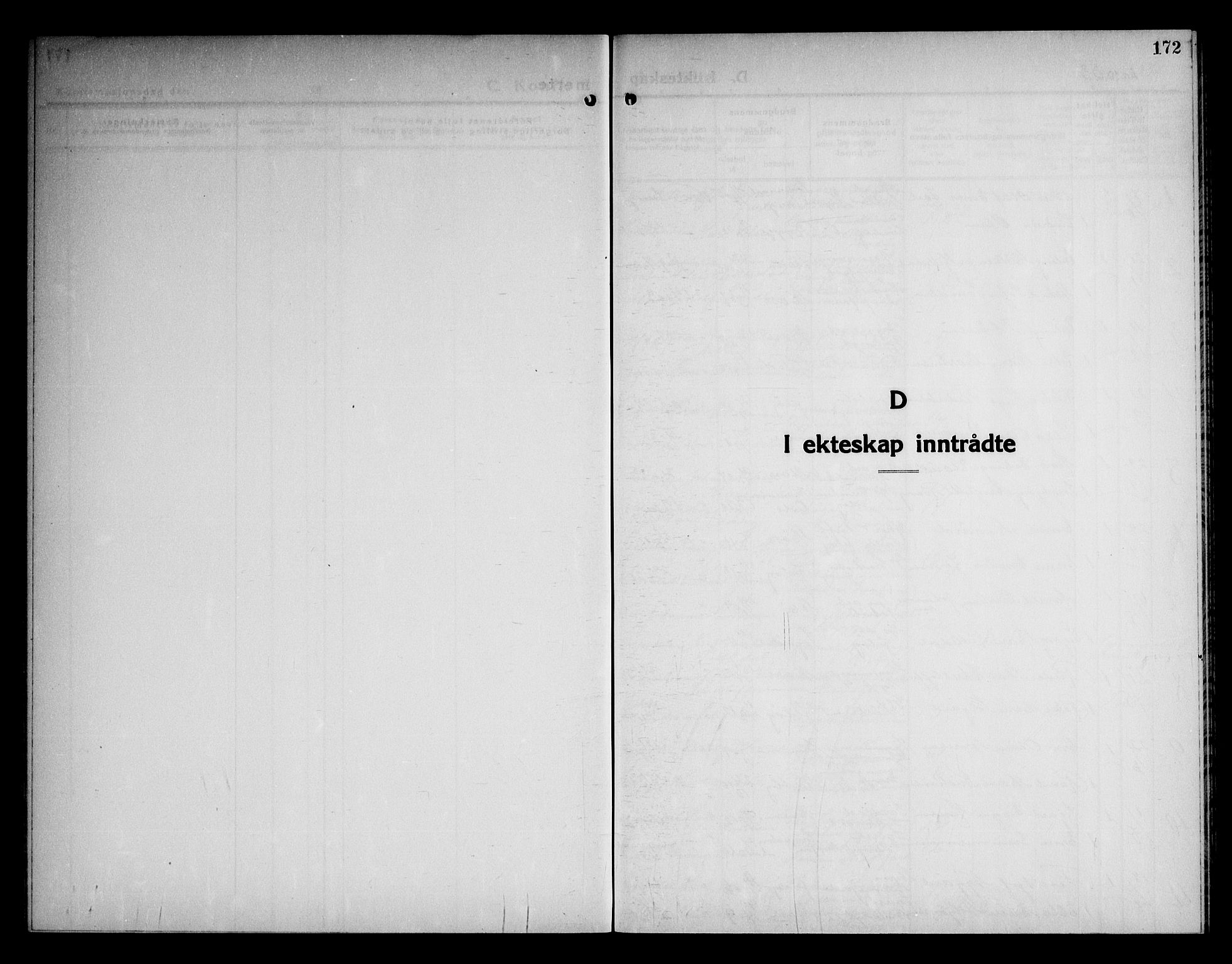 Moss prestekontor Kirkebøker, SAO/A-2003/G/Gb/L0005: Klokkerbok nr. II 5, 1933-1946, s. 172