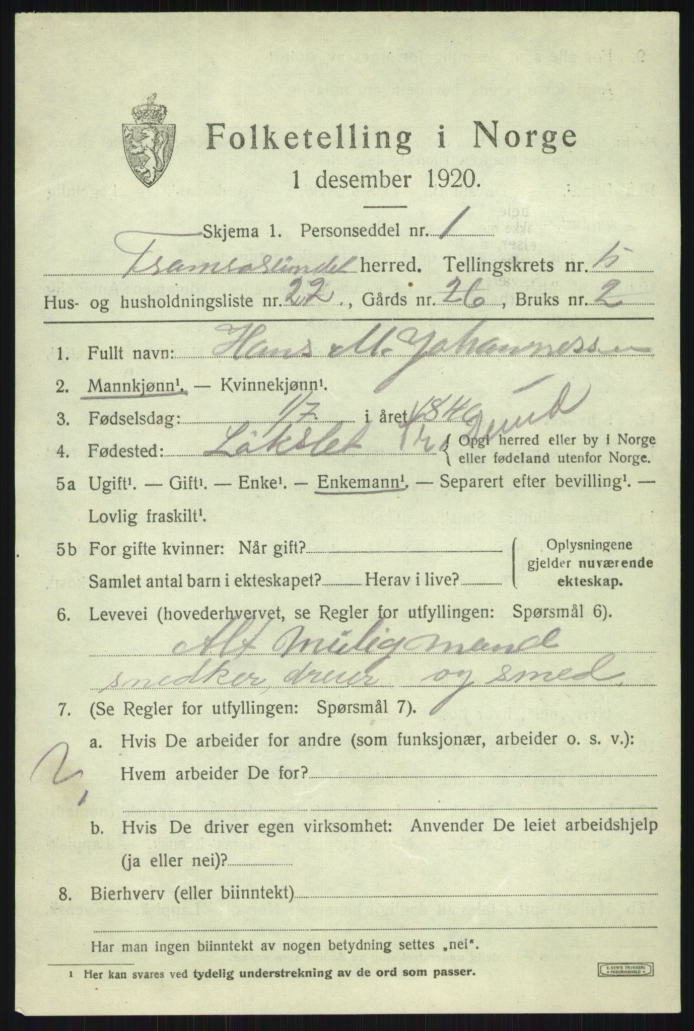 SATØ, Folketelling 1920 for 1934 Tromsøysund herred, 1920, s. 4982