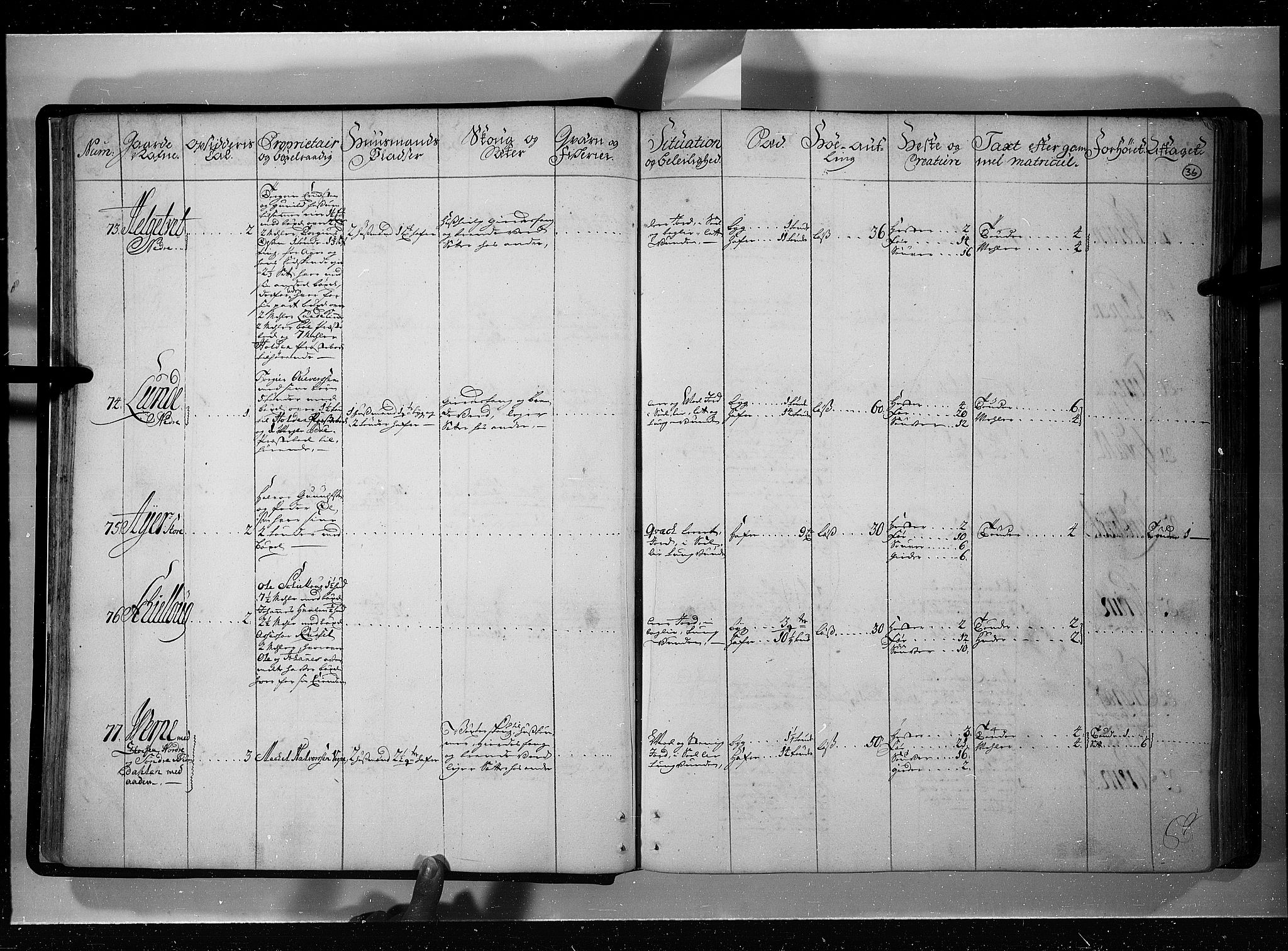 Rentekammeret inntil 1814, Realistisk ordnet avdeling, AV/RA-EA-4070/N/Nb/Nbf/L0121: Øvre og Nedre Telemark eksaminasjonsprotokoll, 1723, s. 35b-36a