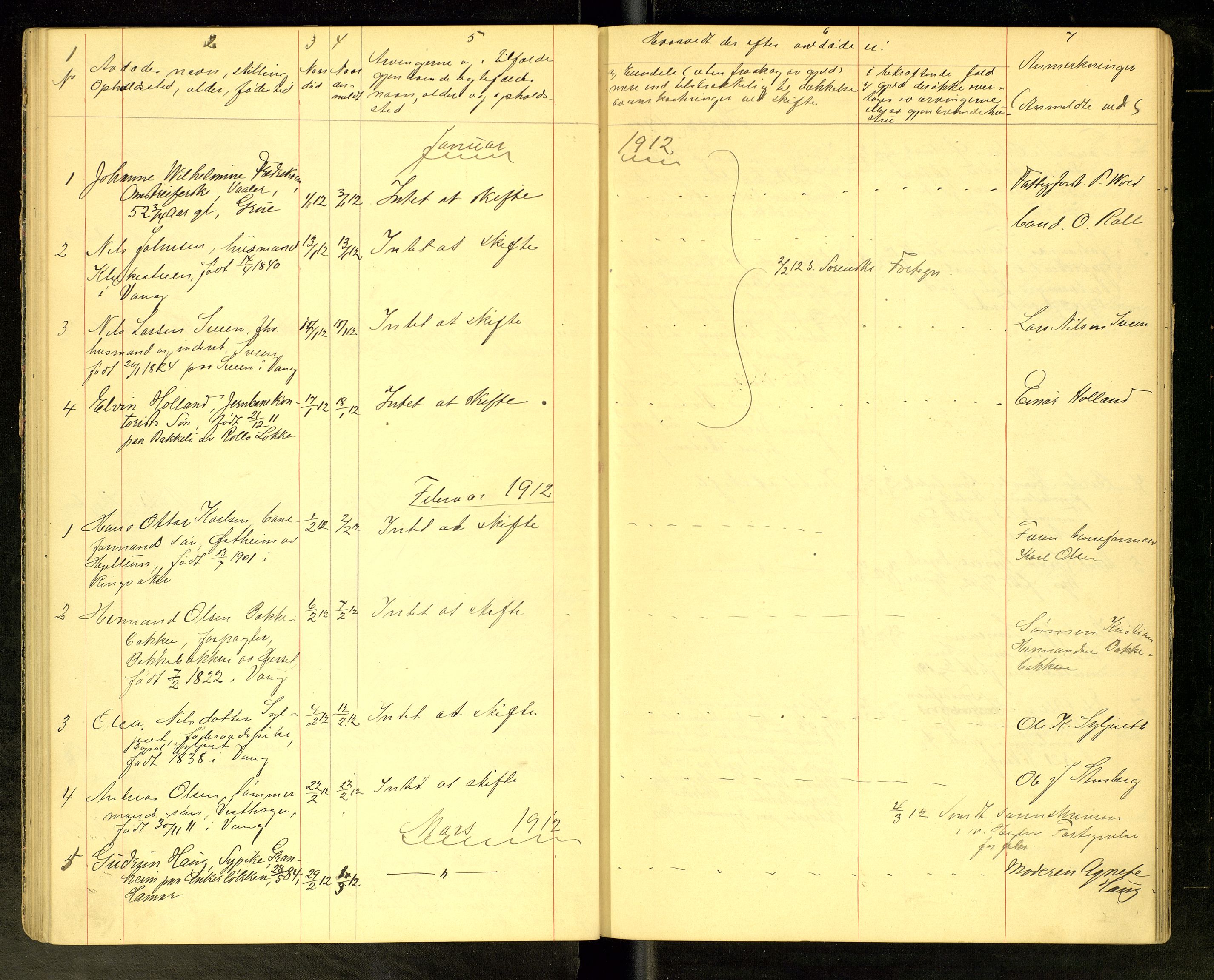 Vang, Hedmark, lensmannskontor, SAH/LHV-018/H/Ha/L0006: Dødsfallsprotokoll, 1908-1915