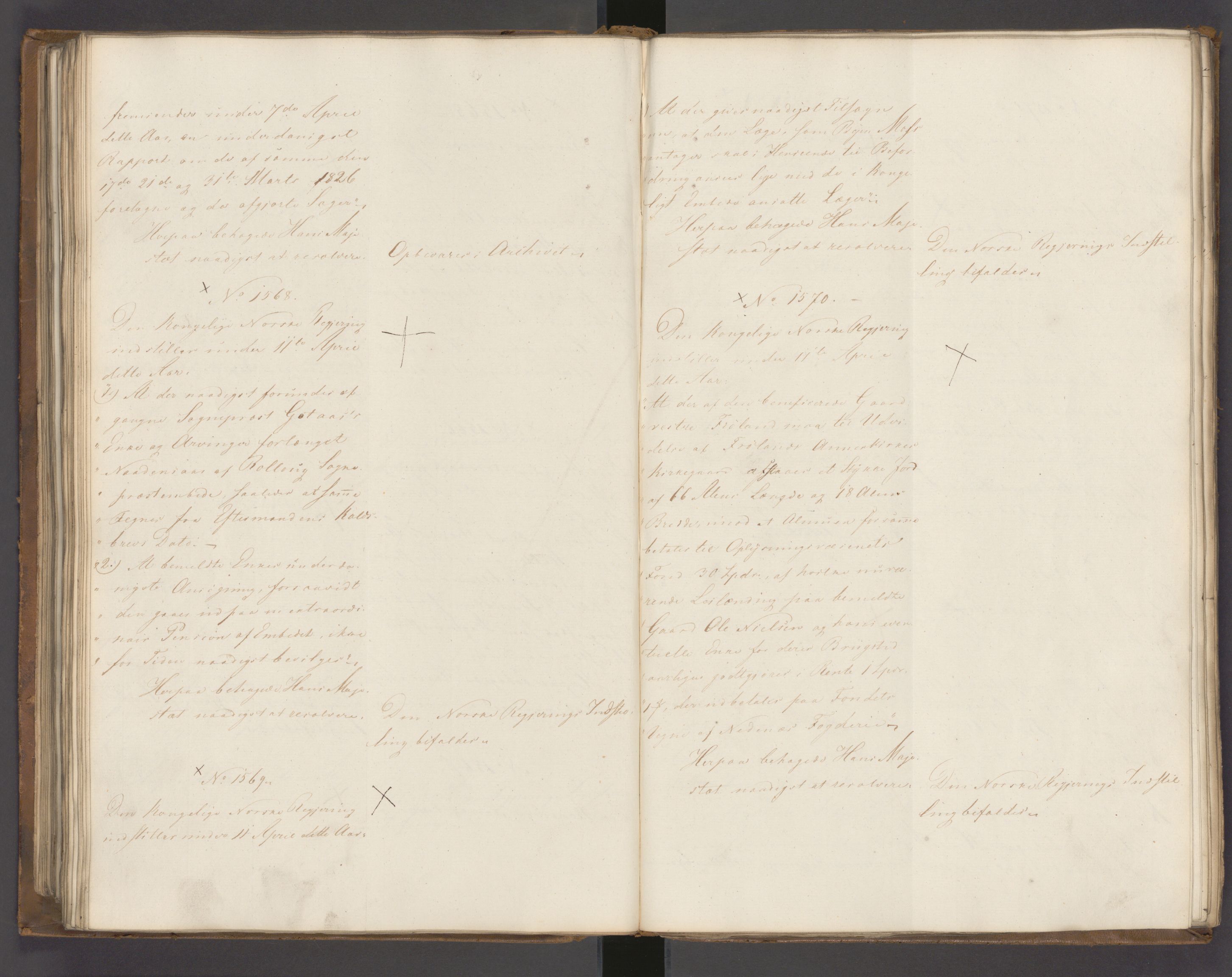Statsrådssekretariatet, AV/RA-S-1001/A/Ab/L0022: Kgl. res. nr. 1210-1721, 1. halvår, 1826