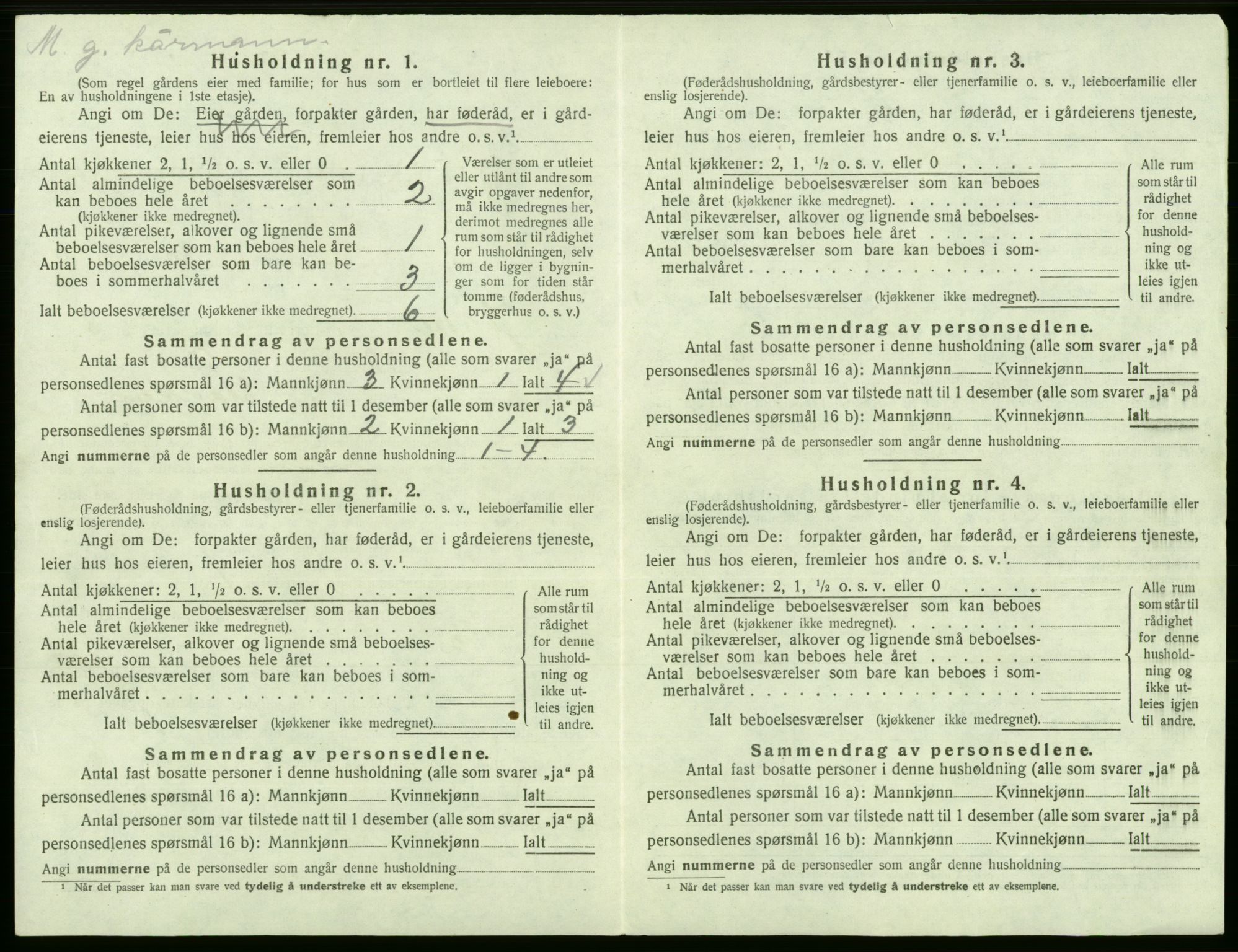 SAB, Folketelling 1920 for 1227 Jondal herred, 1920, s. 839