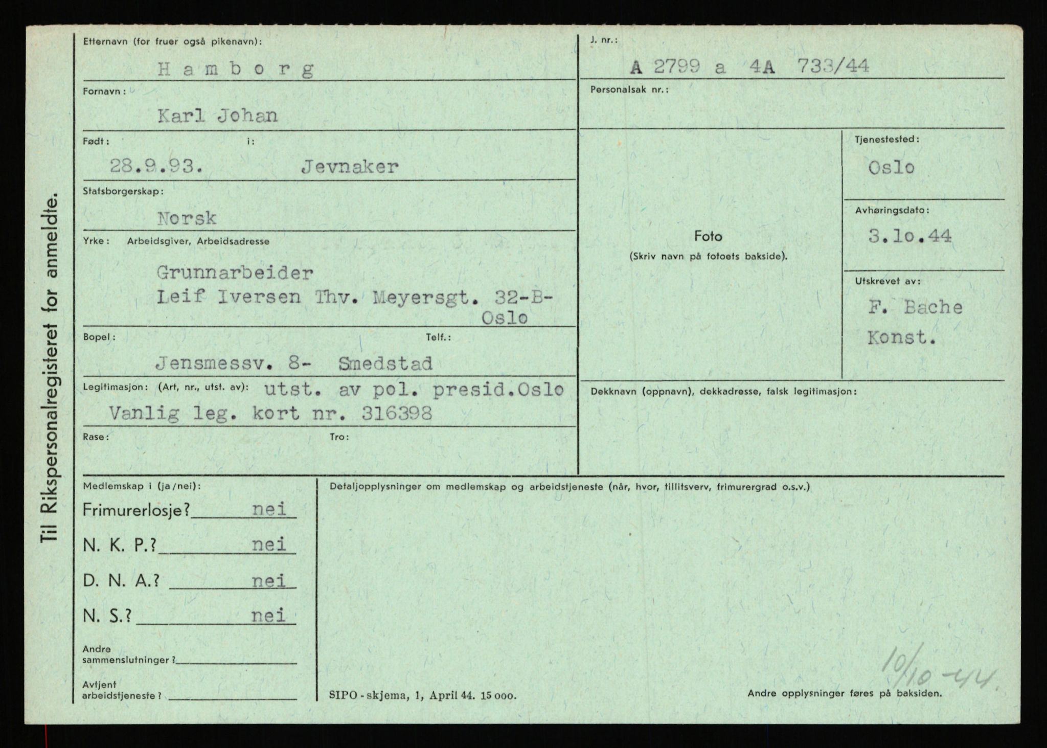 Statspolitiet - Hovedkontoret / Osloavdelingen, AV/RA-S-1329/C/Ca/L0005: Furali - Hamula, 1943-1945, s. 4760