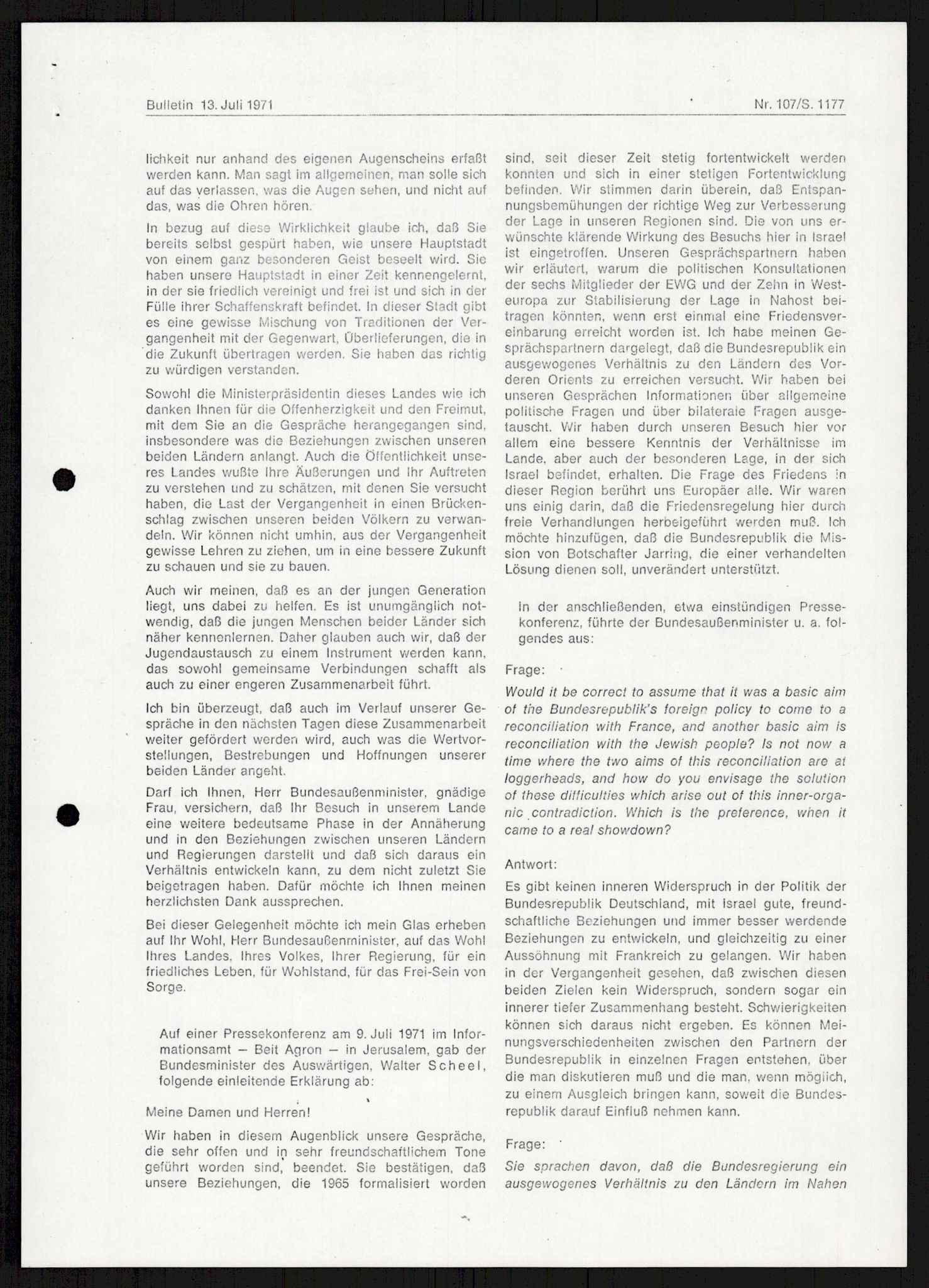 Utenriksdepartementet, hovedarkiv, AV/RA-S-6794/D/Db/Dba/L0776/0003: Verdenspolitikk. Fremmede staters politikk (G.L.) / Israel: Politikk (2 mapper), 1970-1972, s. 82