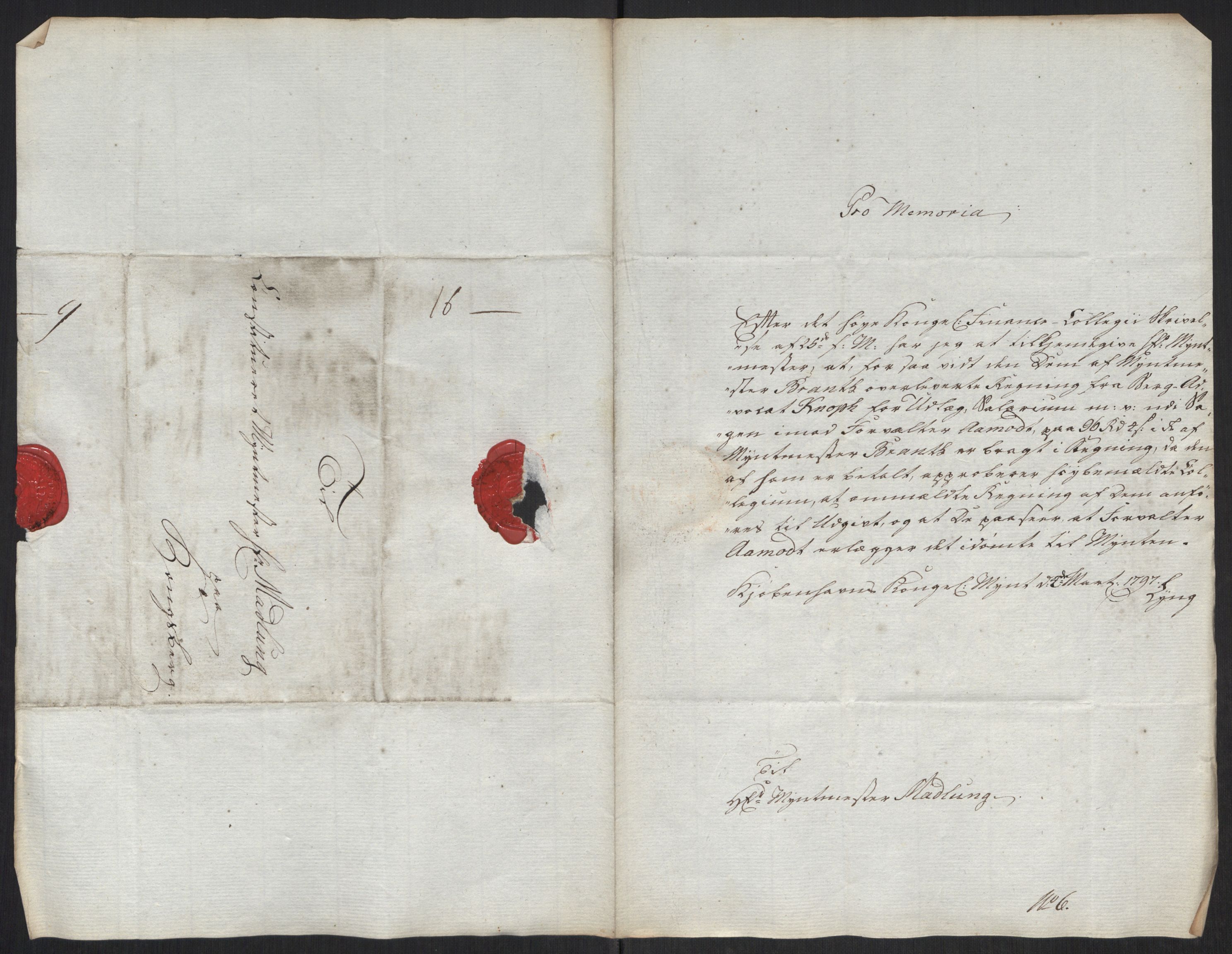 Rentekammeret inntil 1814, Realistisk ordnet avdeling, RA/EA-4070/Oa/L0008: [Y6]: Embetsbrev til myntmesteren på Kongsberg (1797-1806 og 1808-1813), 1797-1813, s. 66