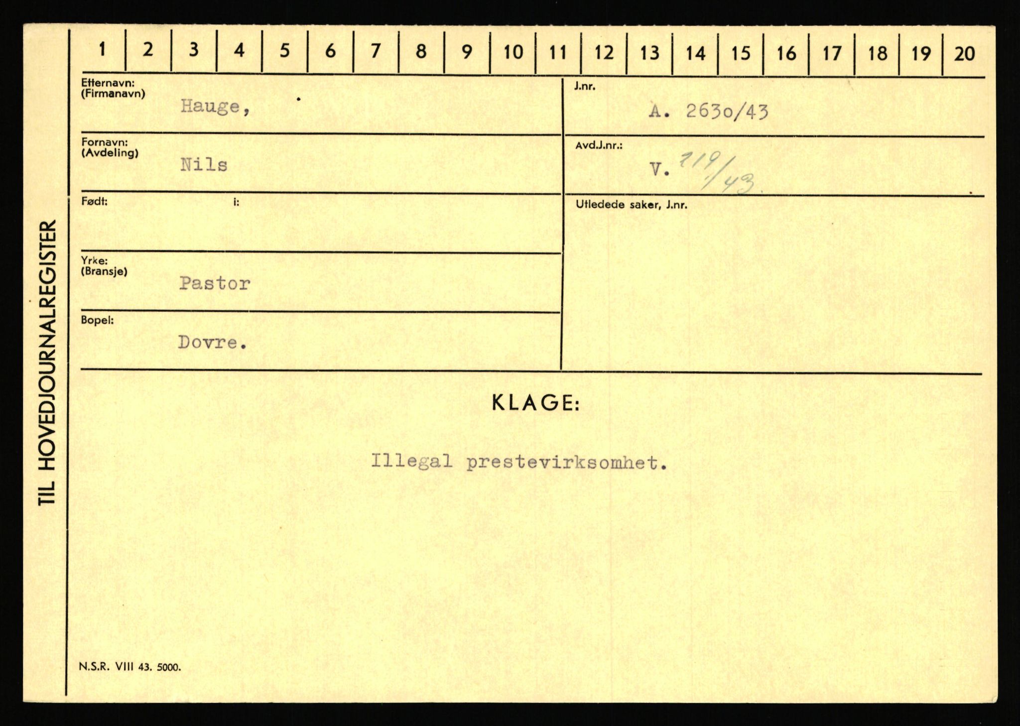 Statspolitiet - Hovedkontoret / Osloavdelingen, AV/RA-S-1329/C/Ca/L0006: Hanche - Hokstvedt, 1943-1945, s. 2297