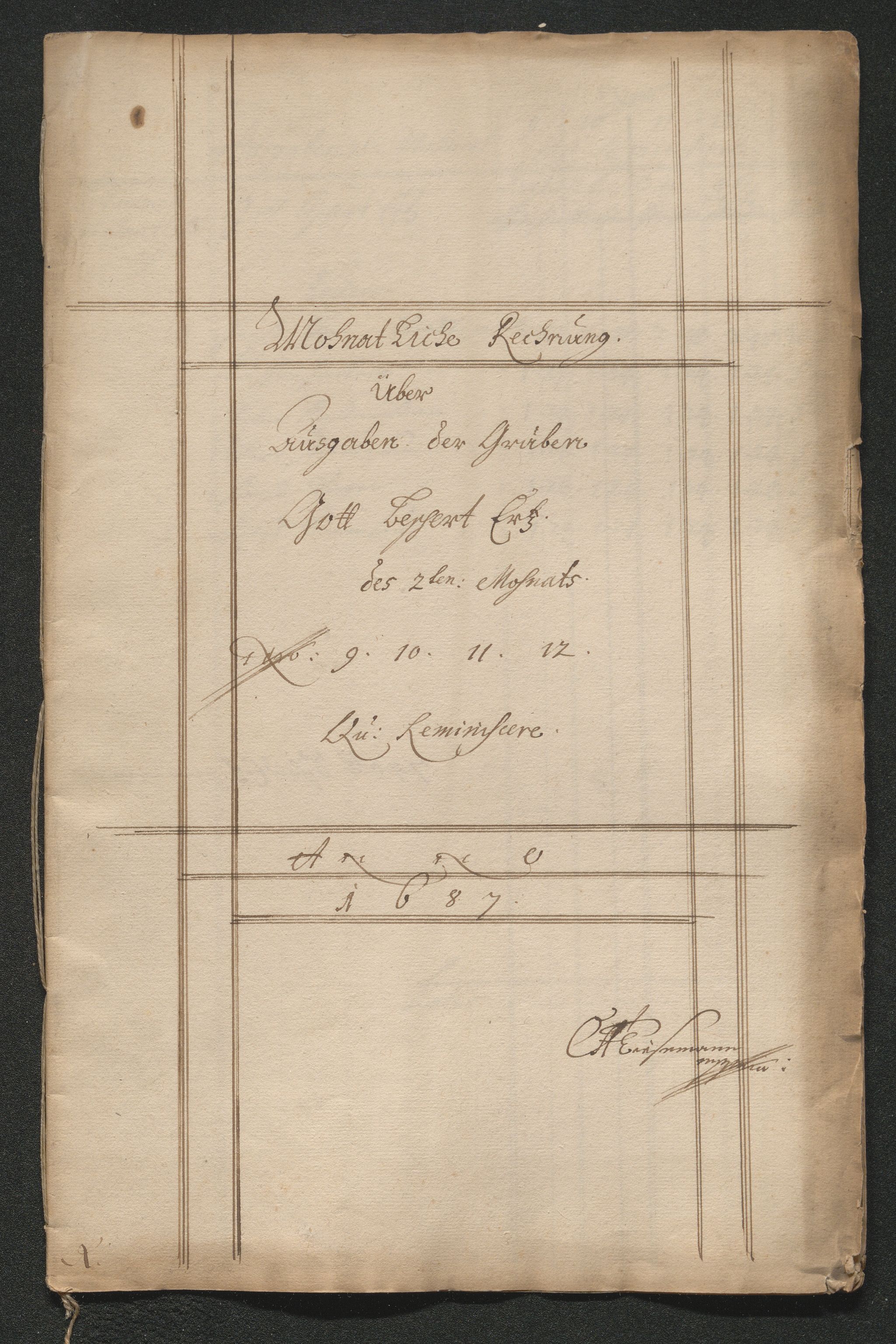 Kongsberg Sølvverk 1623-1816, SAKO/EA-3135/001/D/Dc/Dcd/L0064: Utgiftsregnskap for gruver m.m. , 1687, s. 282