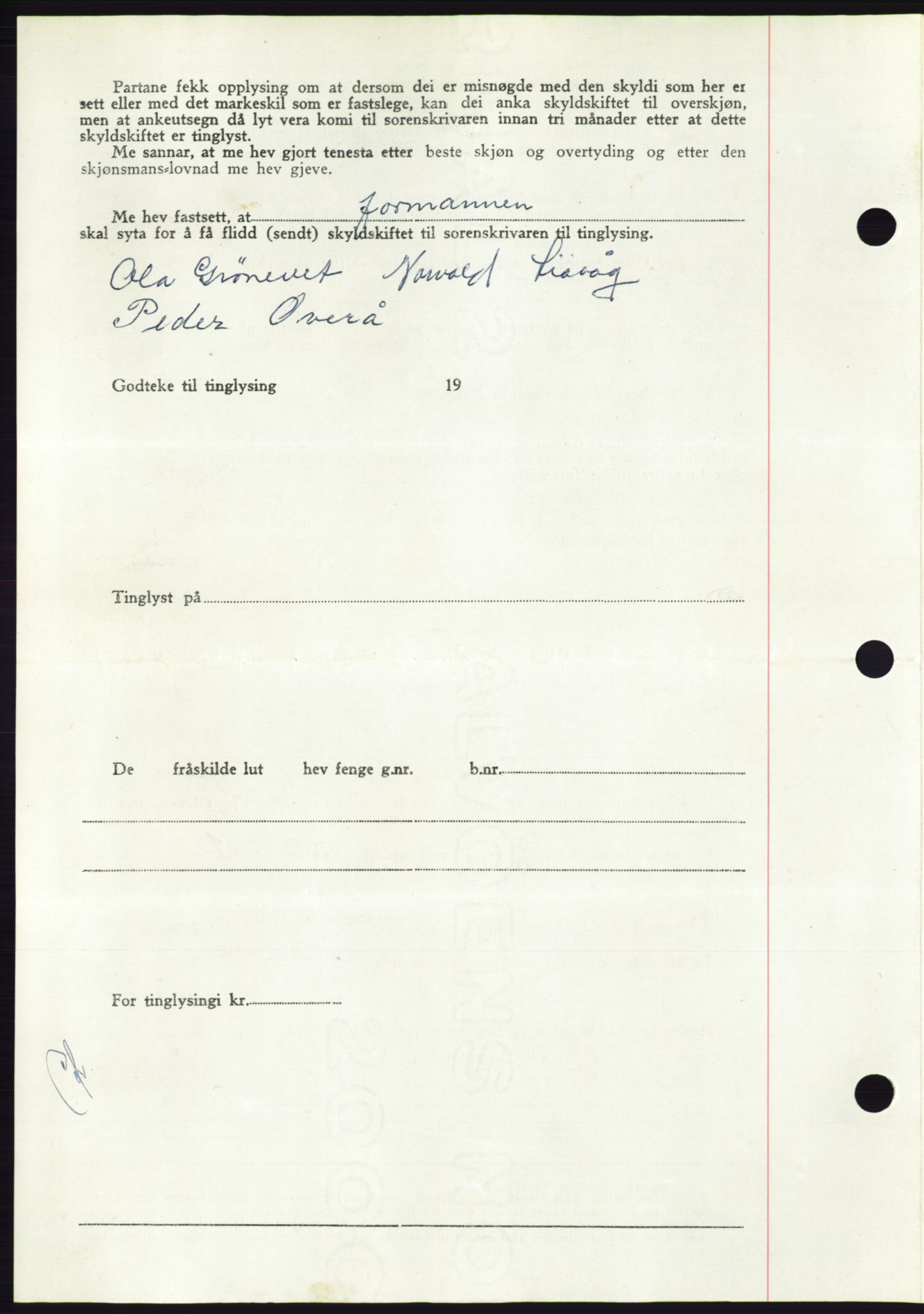 Søre Sunnmøre sorenskriveri, AV/SAT-A-4122/1/2/2C/L0085: Pantebok nr. 11A, 1949-1949, Dagboknr: 1817/1949