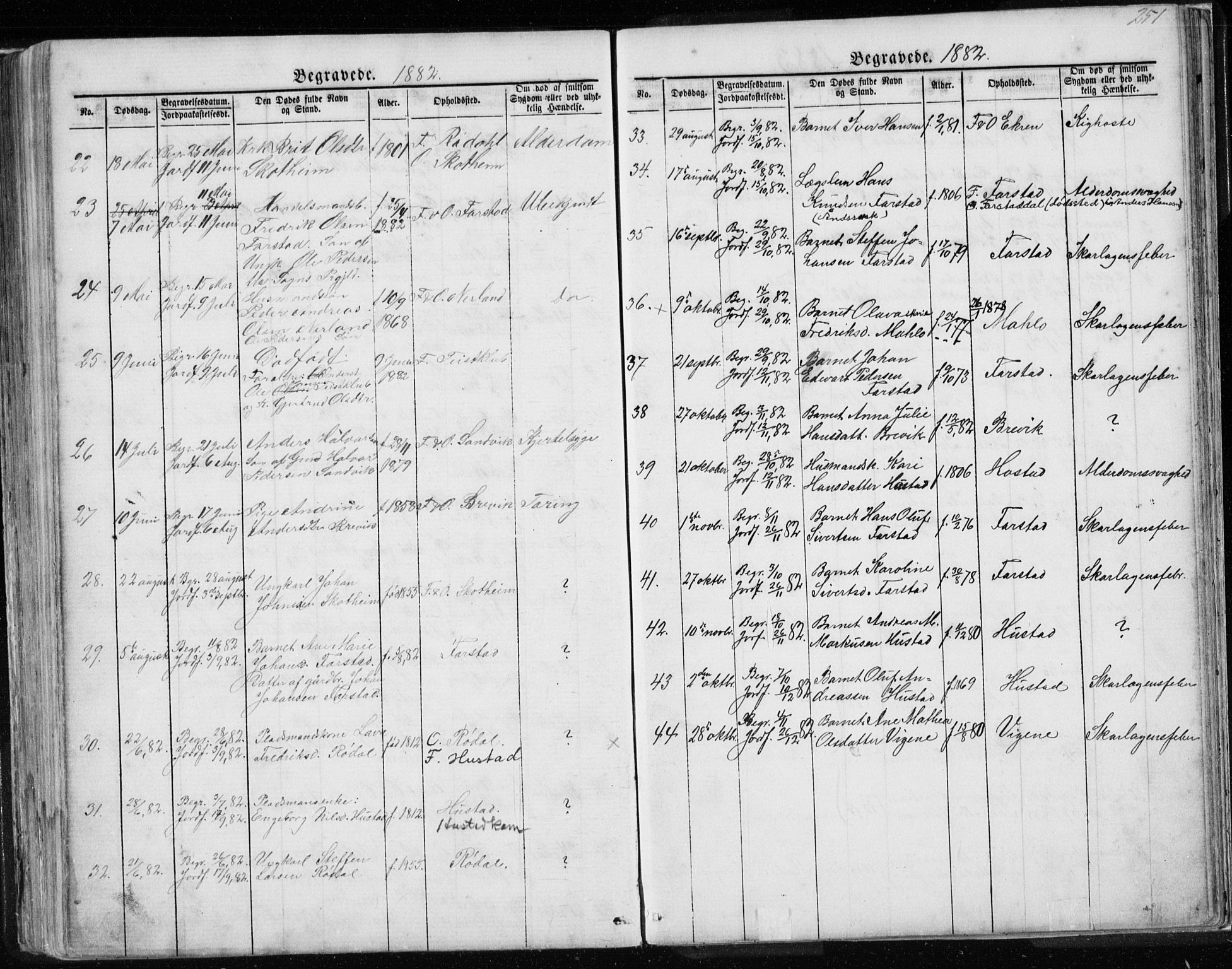 Ministerialprotokoller, klokkerbøker og fødselsregistre - Møre og Romsdal, AV/SAT-A-1454/567/L0782: Klokkerbok nr. 567C02, 1867-1886, s. 251