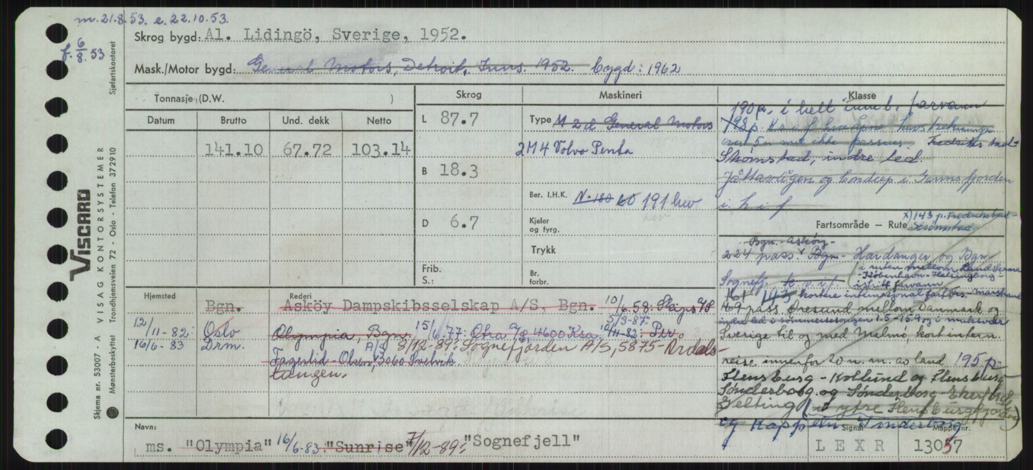 Sjøfartsdirektoratet med forløpere, Skipsmålingen, RA/S-1627/H/Ha/L0005/0002: Fartøy, S-Sven / Fartøy, Skjo-Sven, s. 149