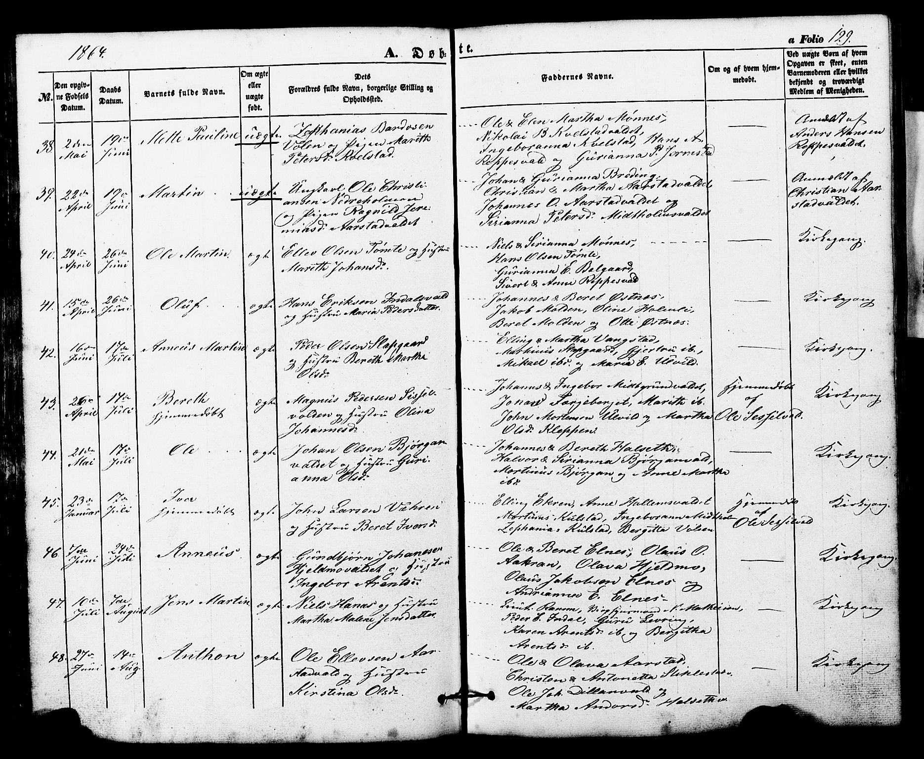 Ministerialprotokoller, klokkerbøker og fødselsregistre - Nord-Trøndelag, AV/SAT-A-1458/724/L0268: Klokkerbok nr. 724C04, 1846-1878, s. 129