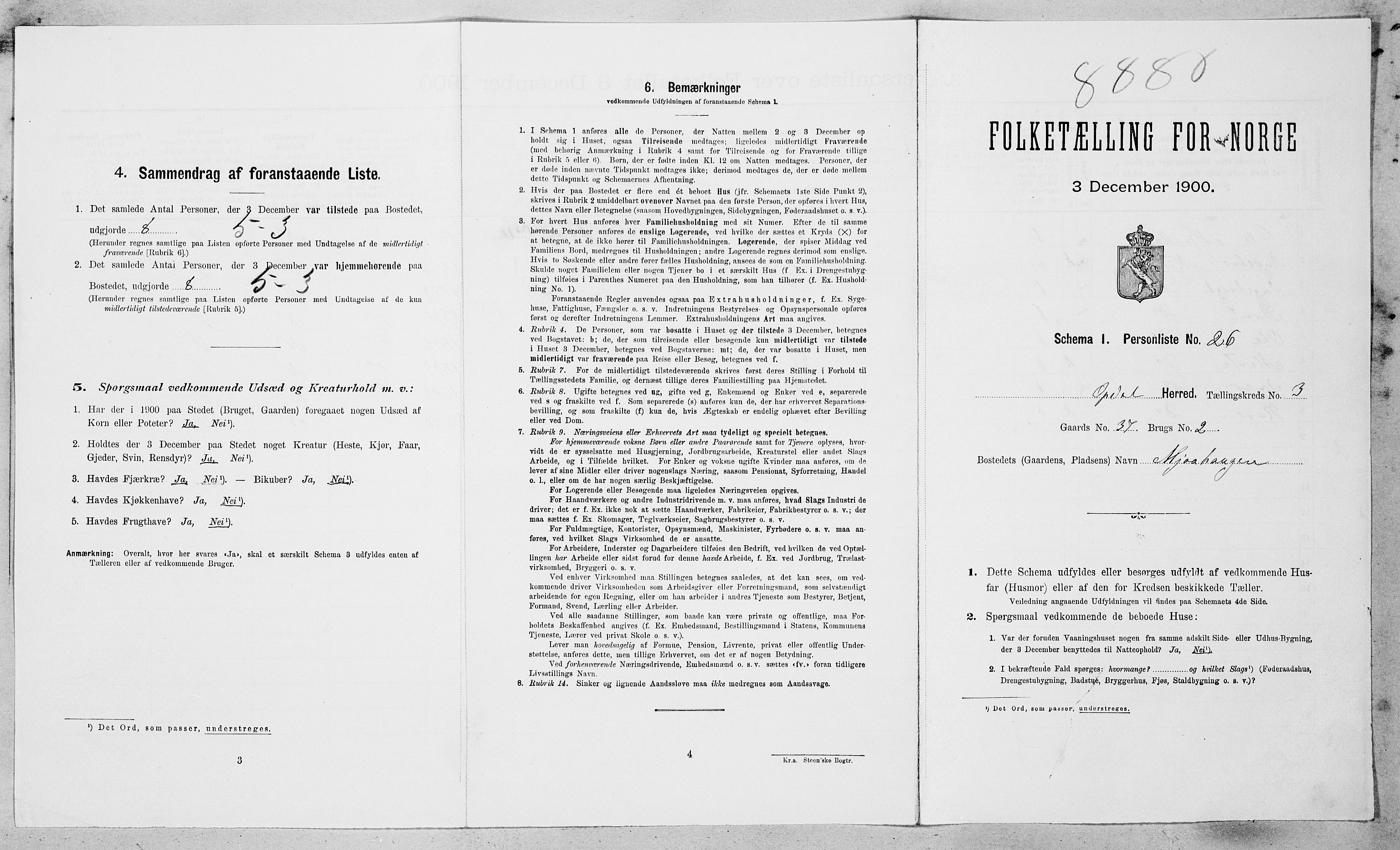 SAT, Folketelling 1900 for 1634 Oppdal herred, 1900, s. 348