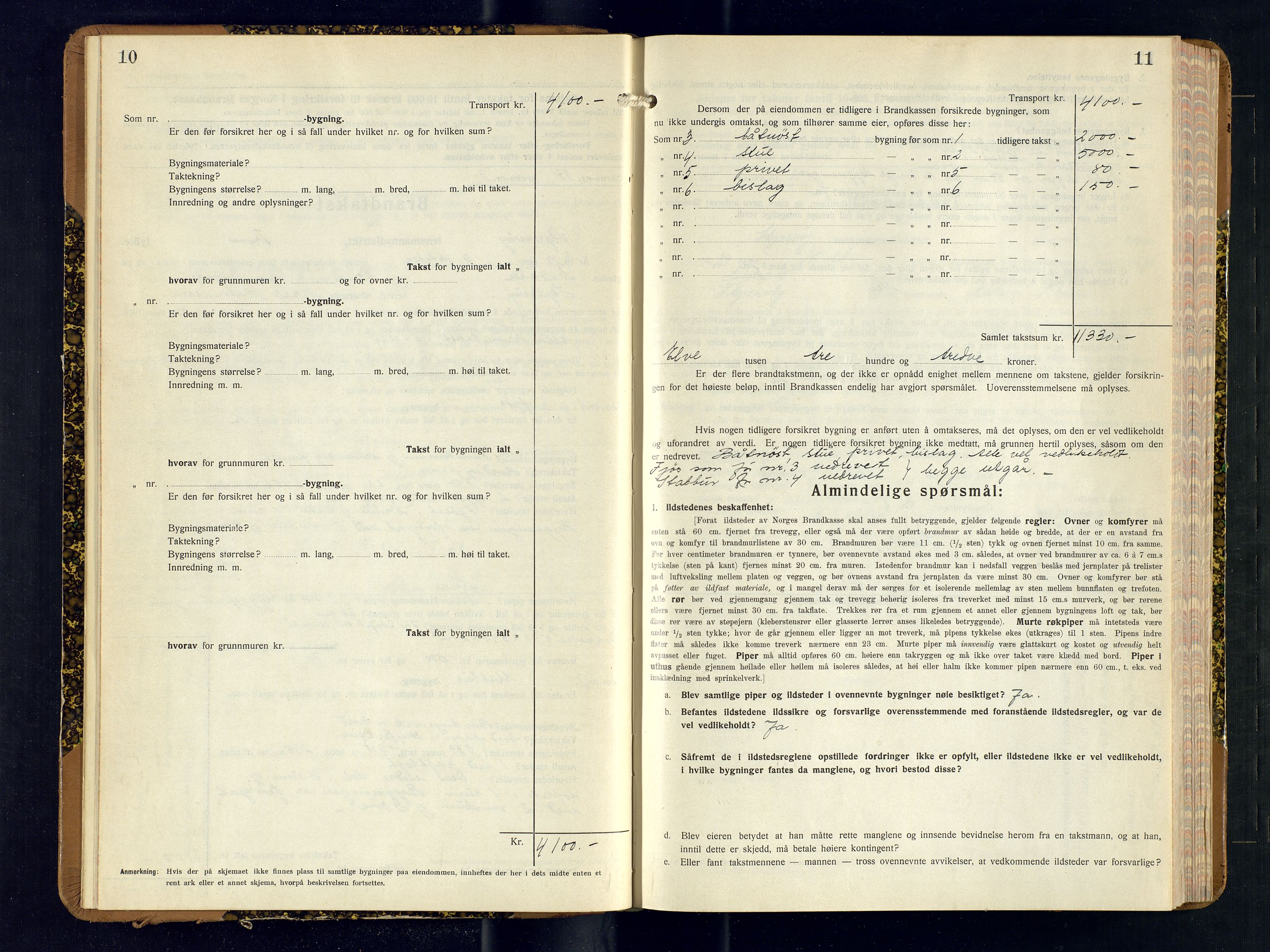 Skjervøy lensmannskontor, AV/SATØ-SATØ-63/F/Fu/Fub/L0262: Branntakstprotokoll (S), 1929-1931, s. 10-11