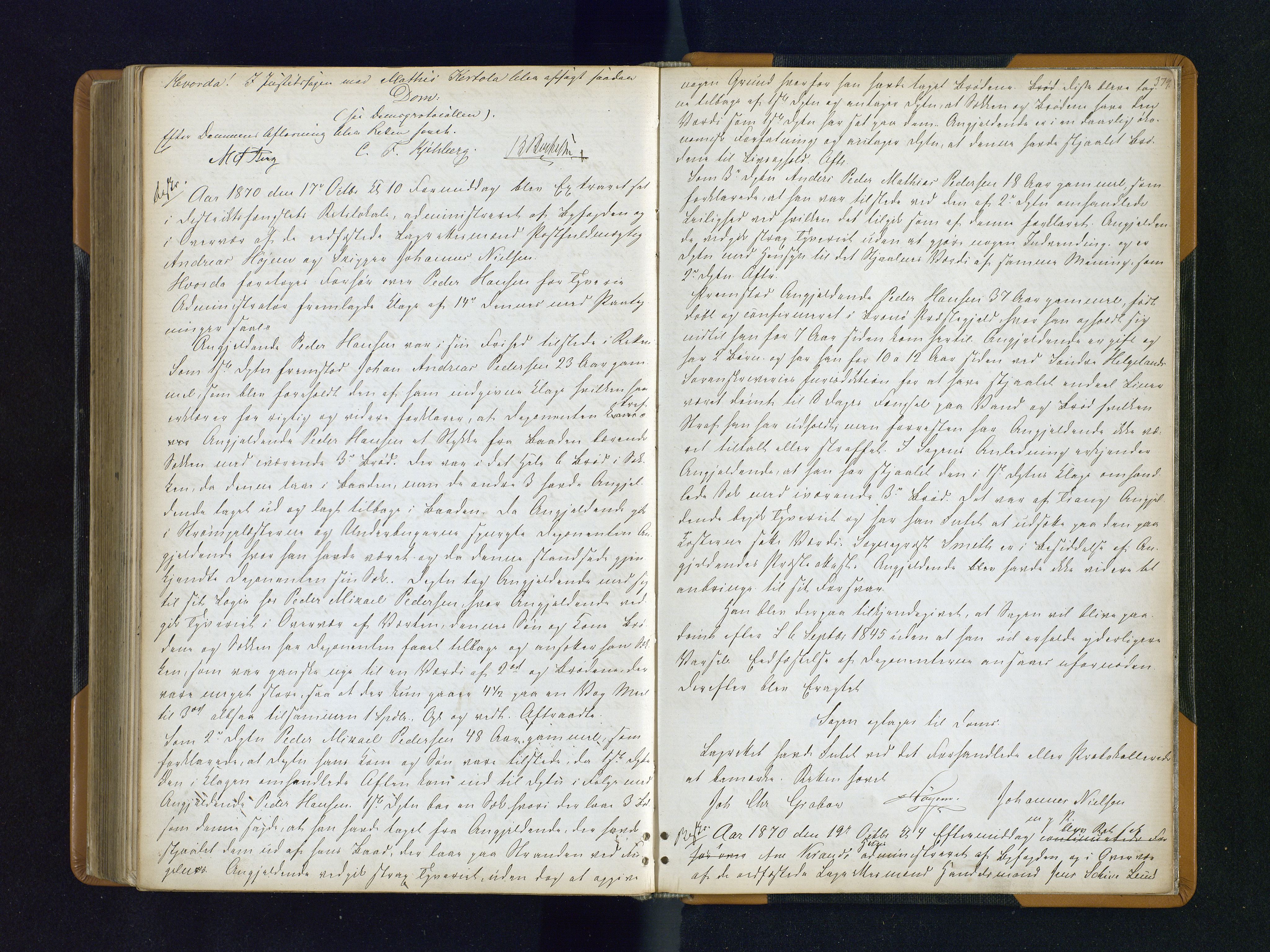 Byfogden i Hammerfest, AV/SATØ-S-0064/G/L0117: Ekstrarettsprotokoll, 1867-1870, s. 379