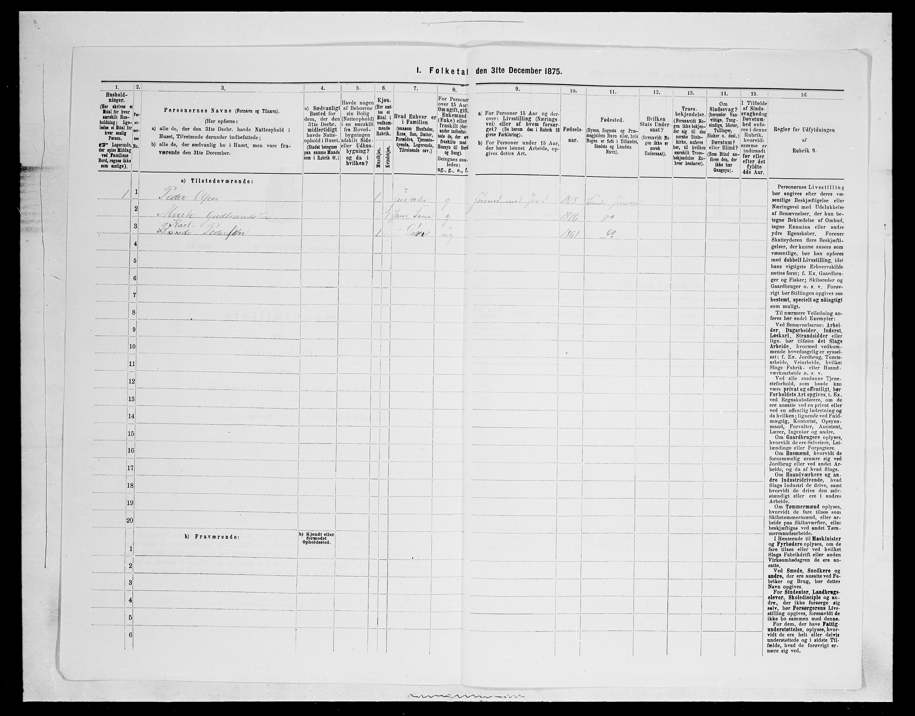 SAH, Folketelling 1875 for 0534P Gran prestegjeld, 1875, s. 2686