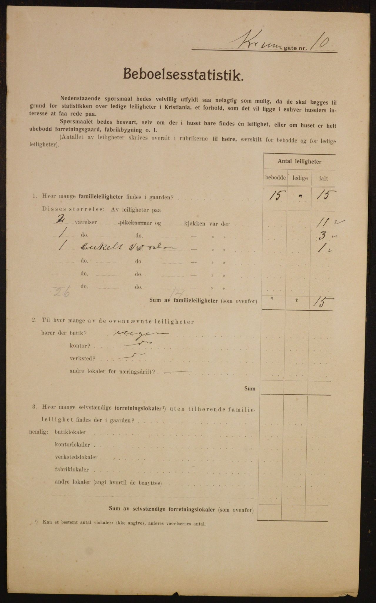 OBA, Kommunal folketelling 1.2.1910 for Kristiania, 1910, s. 53300
