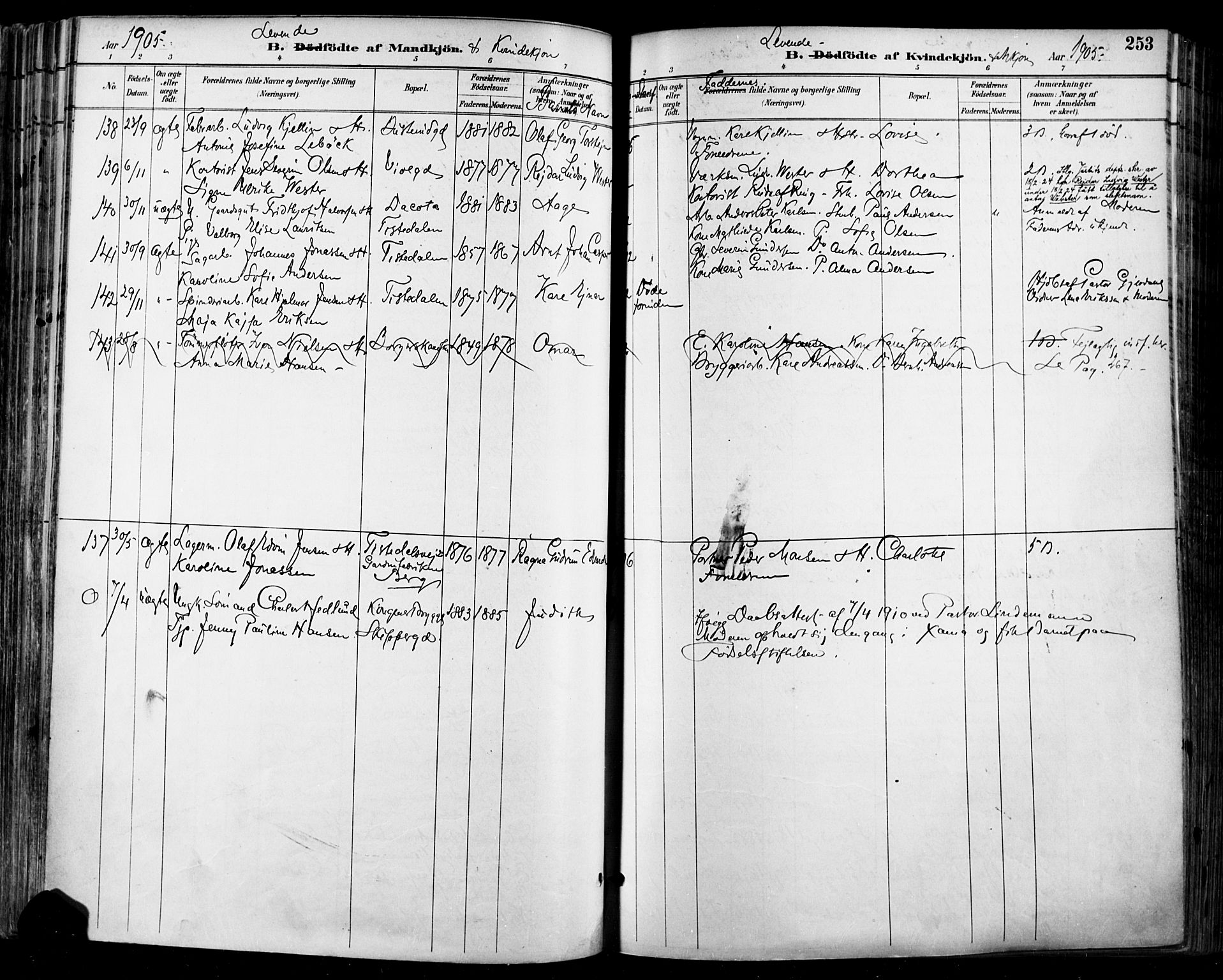 Halden prestekontor Kirkebøker, AV/SAO-A-10909/F/Fa/L0013: Ministerialbok nr. I 13, 1890-1906, s. 253