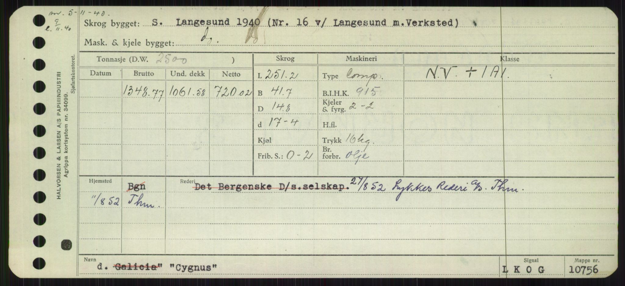 Sjøfartsdirektoratet med forløpere, Skipsmålingen, RA/S-1627/H/Hb/L0001: Fartøy, A-D, s. 467