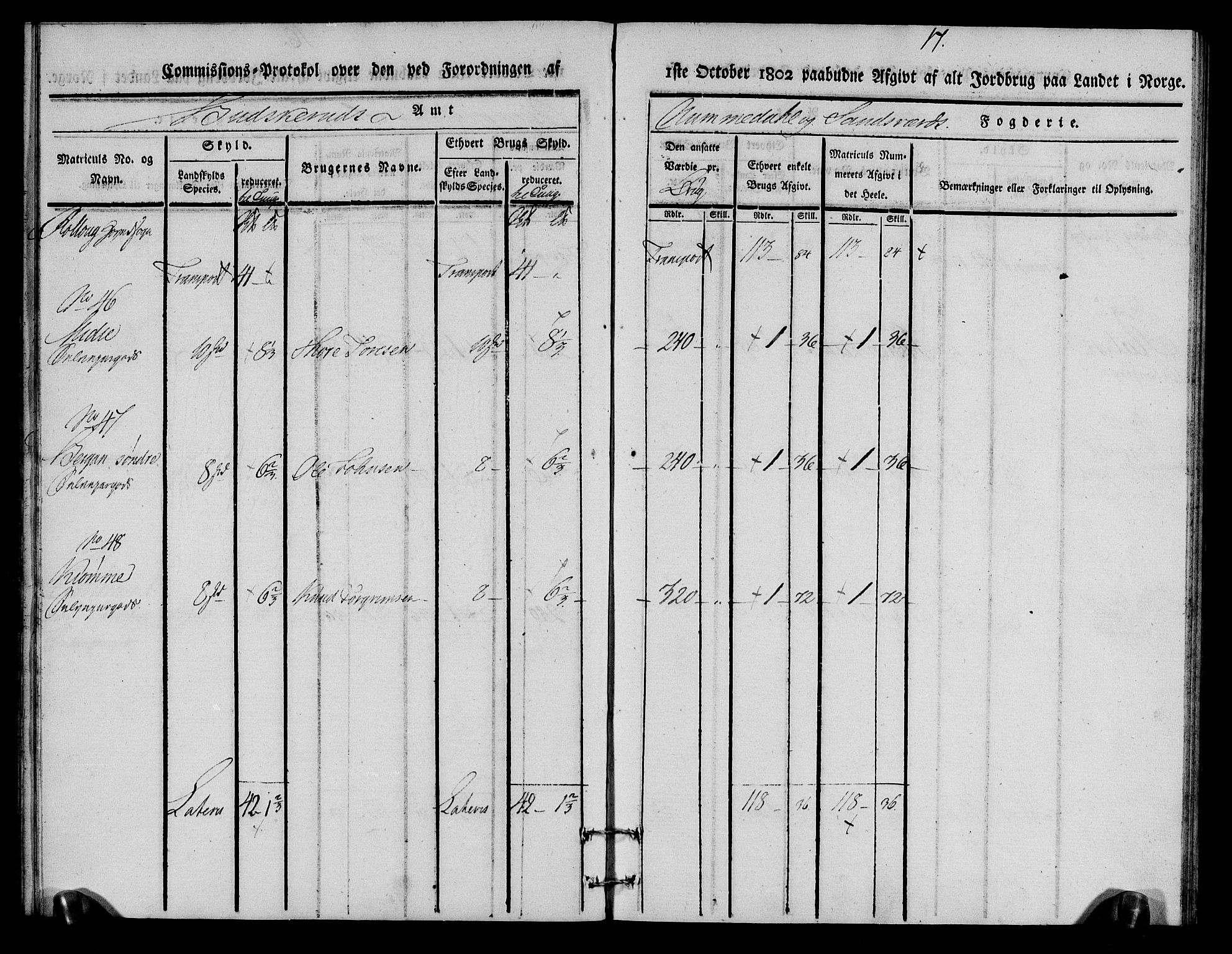 Rentekammeret inntil 1814, Realistisk ordnet avdeling, AV/RA-EA-4070/N/Ne/Nea/L0056a: Numedal og Sandsvær fogderi. Kommisjonsprotokoll for Rollag hovedsogn og Veggli anneks, 1803, s. 18