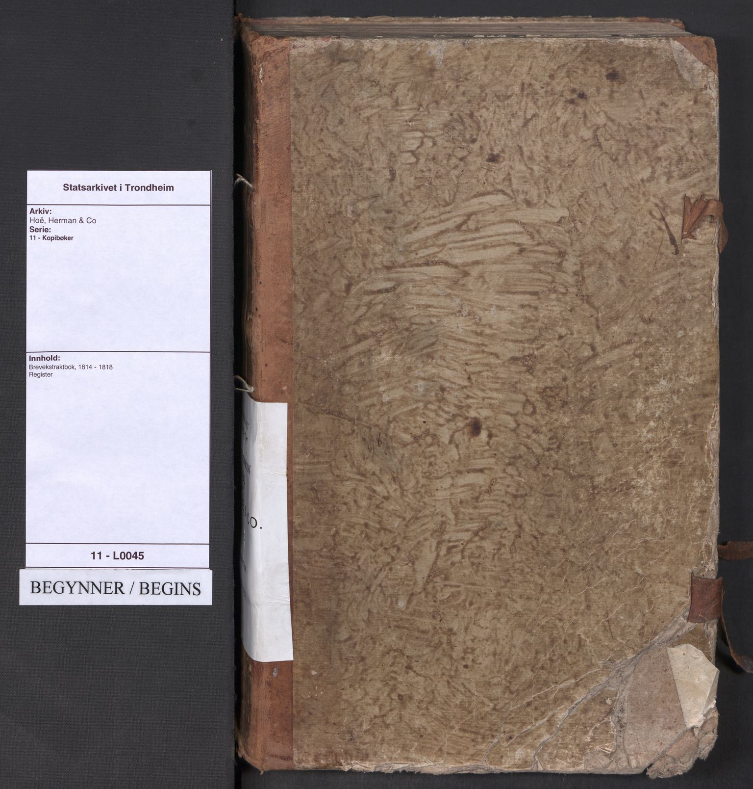 Hoë, Herman & Co, AV/SAT-PA-0280/11/L0045: Brevekstraktbok, 1814-1818