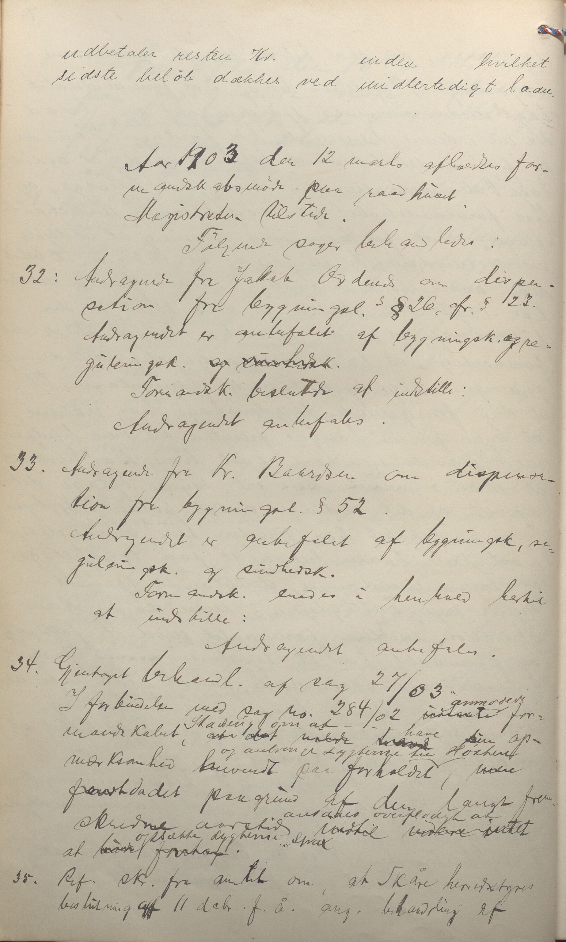 Haugesund kommune - Formannskapet, IKAR/X-0001/A/L0008: Møtebok, 1903-1906, s. 7b