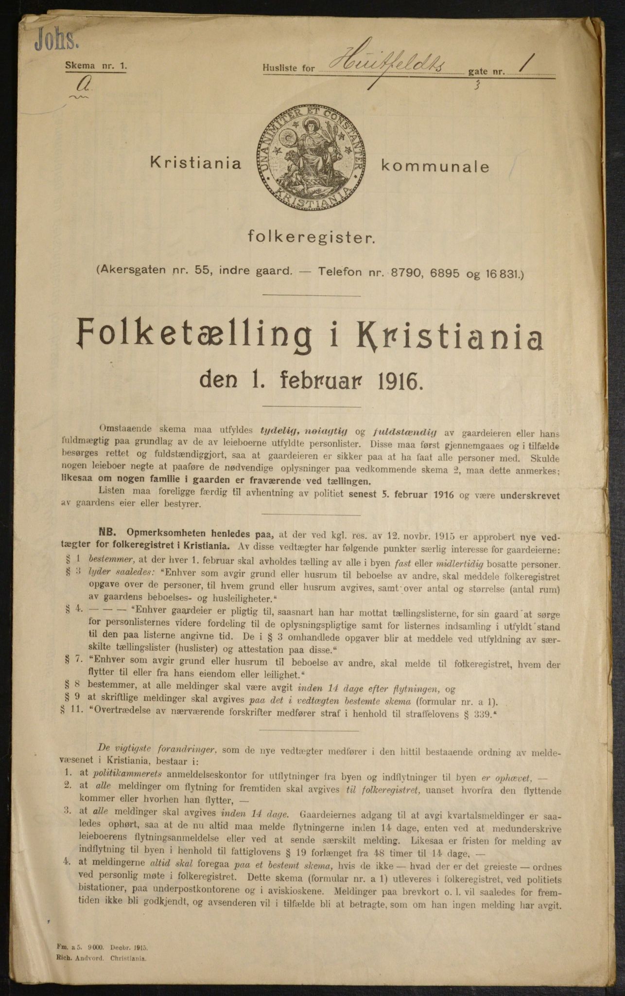 OBA, Kommunal folketelling 1.2.1916 for Kristiania, 1916, s. 42195