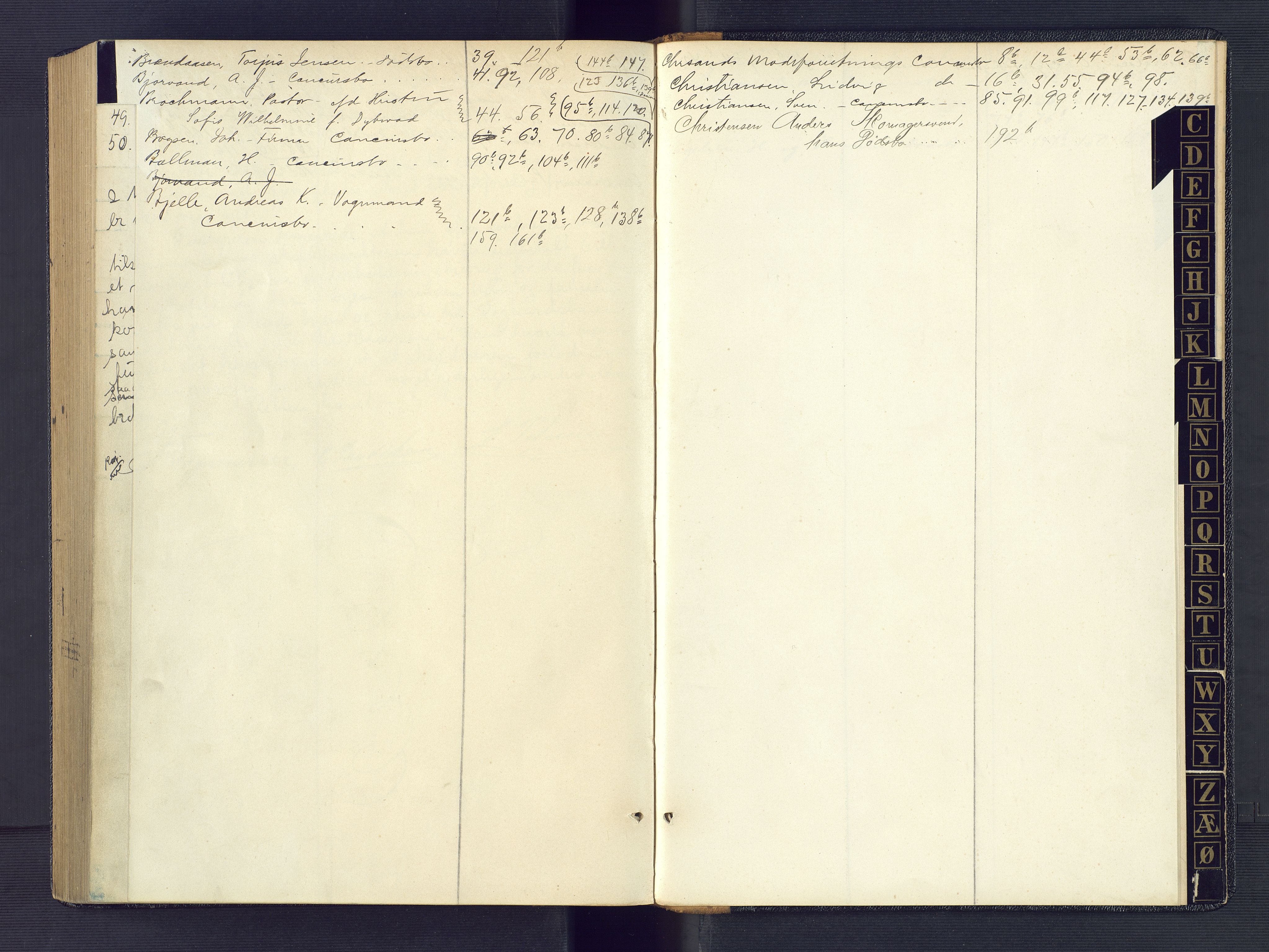 Kristiansand byrett, AV/SAK-1223-0001/H/Hc/L0045: Skifteforhandlingsprotokoll nr. 5, med register, 1895-1899