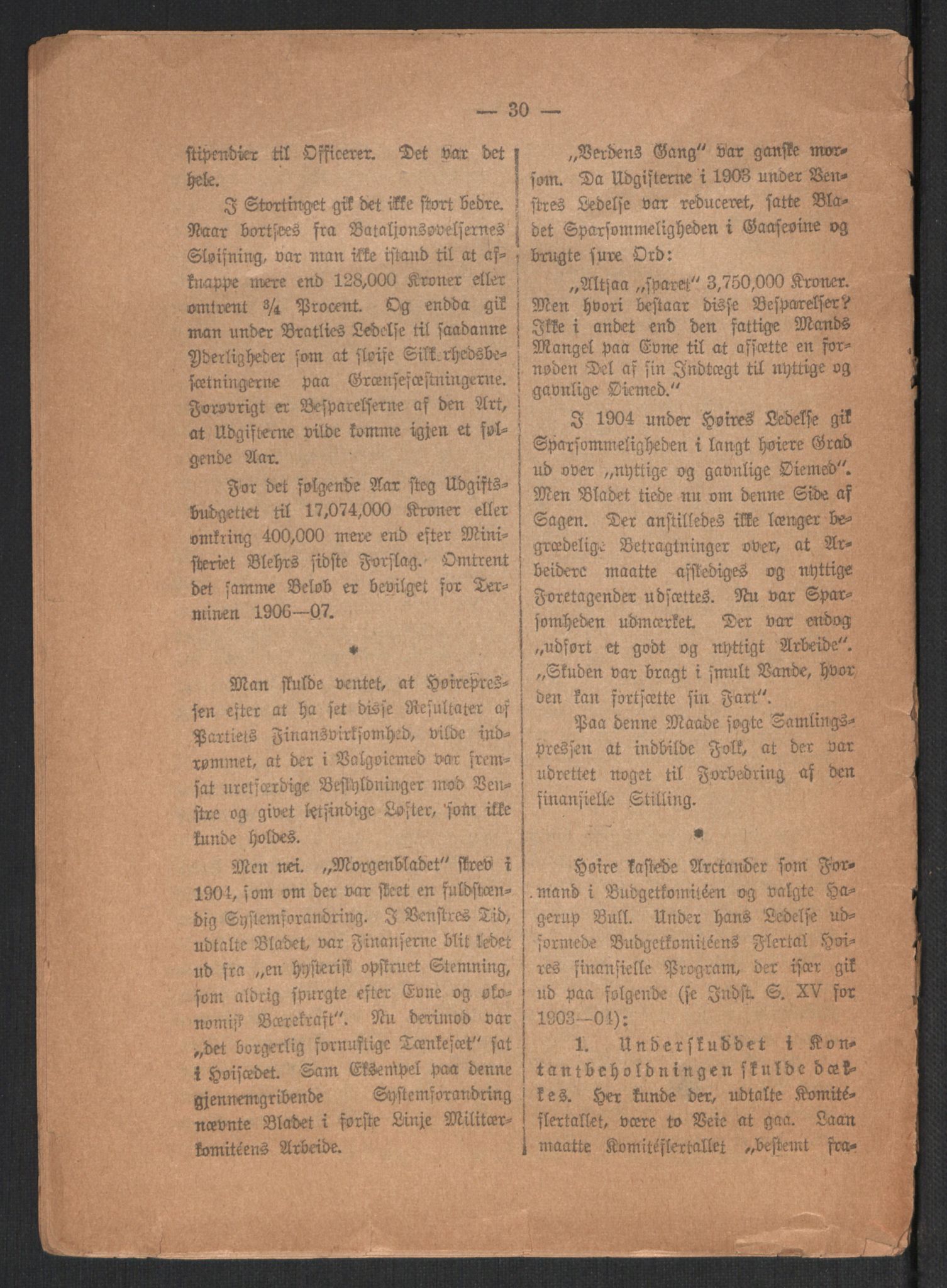 Venstres Hovedorganisasjon, AV/RA-PA-0876/X/L0001: De eldste skrifter, 1860-1936, s. 813